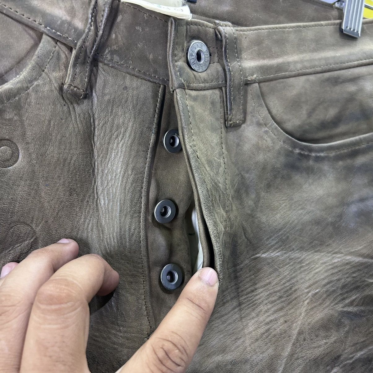 Genuine Leather Vintage Rip Van Winkle Flare Leather Pant Size US 28 / EU 44 - 6 Thumbnail