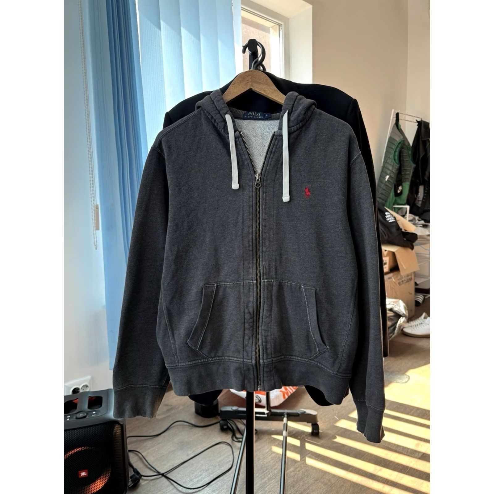 Polo Ralph Lauren VINTAGE Polo Ralph Lauren Hoodie Mens L Gray Zip 90s Streetwear City Classic Designer Hip Hop retro Logo Size US L / EU 52-54 / 3 - 2 Thumbnail