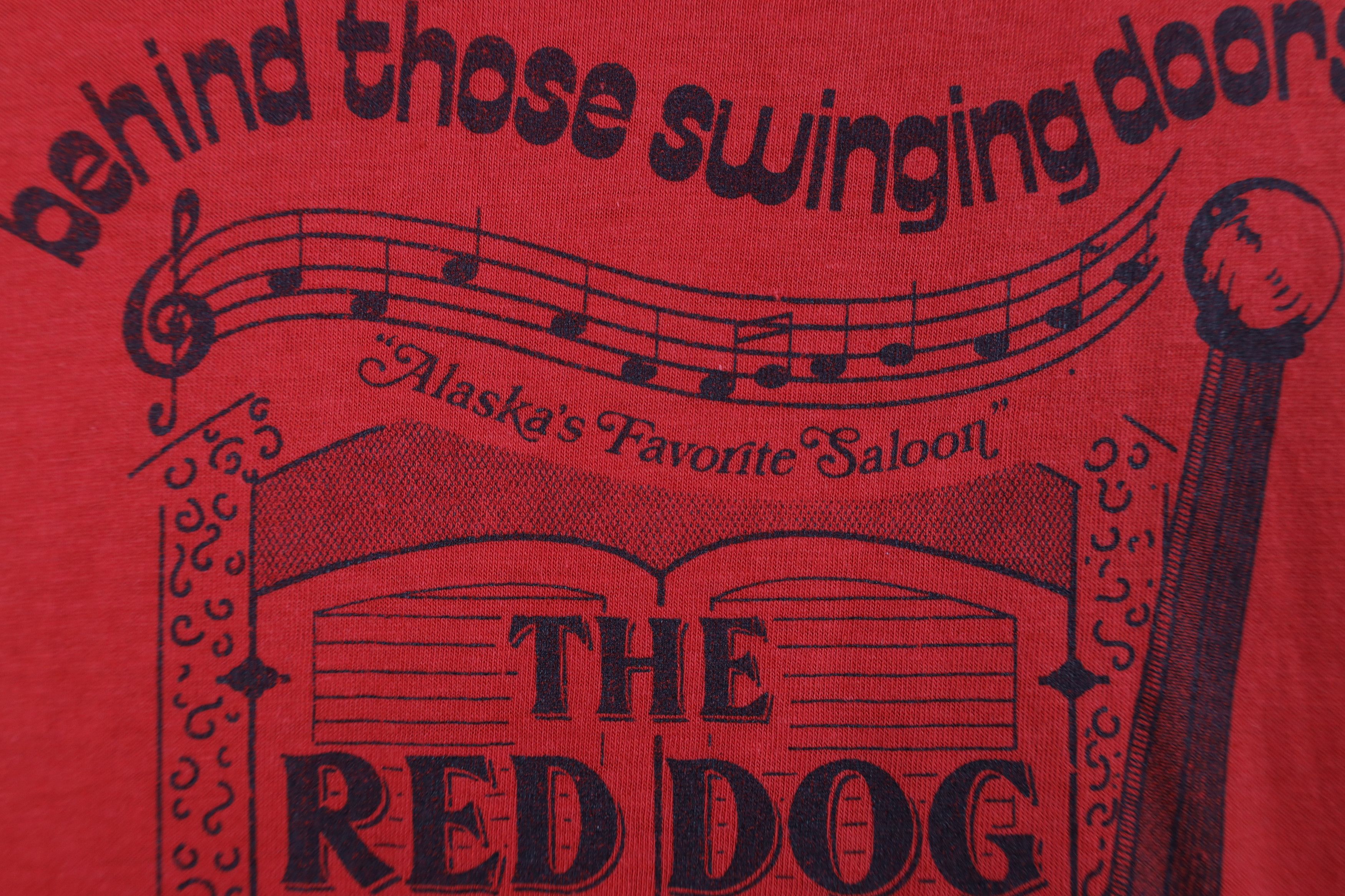 Vintage Vintage 80s 90s Streetwear Dog Saloon Alaska T-Shirt Red USA Size US XL / EU 56 / 4 - 5 Thumbnail