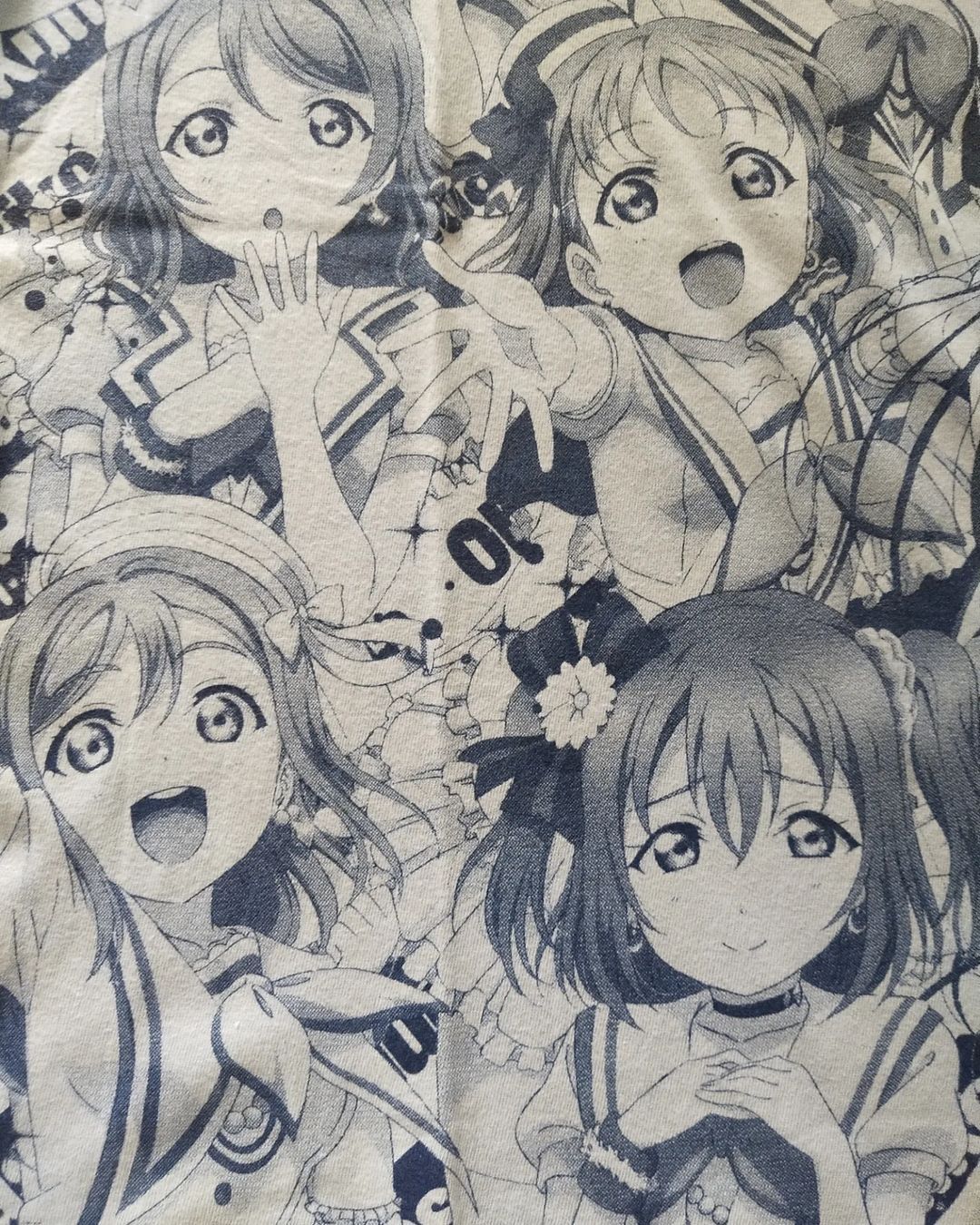 Anime × Japanese Brand Love Live Sunshine! All Over Blue Anime Idol Tee Cospa Size US M / EU 48-50 / 2 - 2 Thumbnail