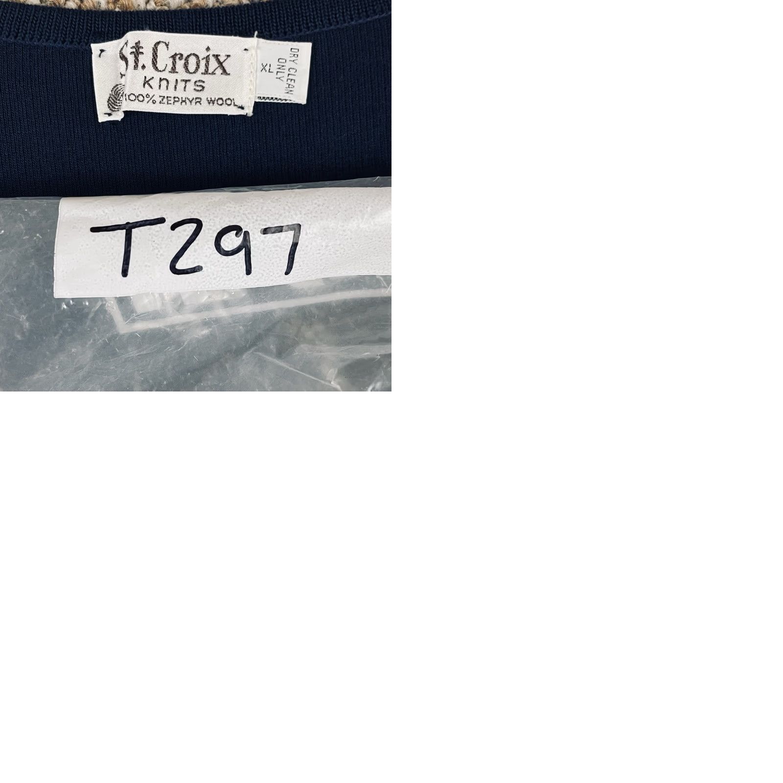 Zephyr VINTAGE St. Croix Sweater XL V-Neck Argyle Wool PullOver Men Blue 100% Wool T297 Size US XL / EU 56 / 4 - 9 Thumbnail