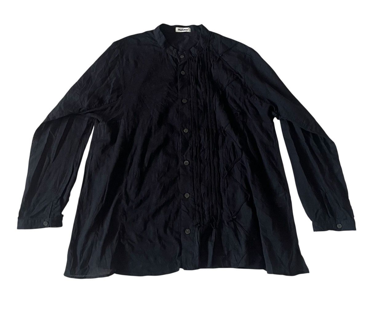 Issey Miyake Vintage issey miyake plantation collarless black shirt Size US M / EU 48-50 / 2 - 1 Thumbnail