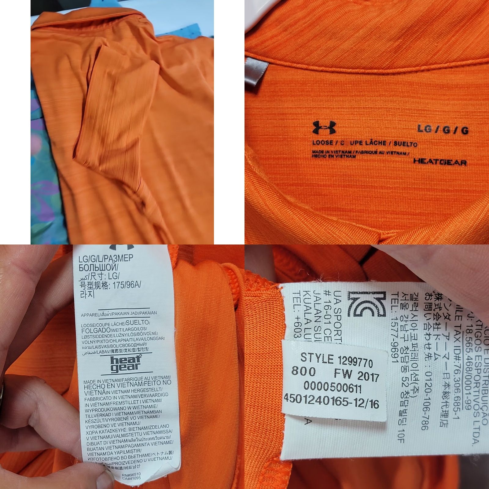 Under Armour Under armour Polo Shirt Mens L Orange Golf Performance Colorful Heat Gear Loose Size US L / EU 52-54 / 3 - 8 Thumbnail