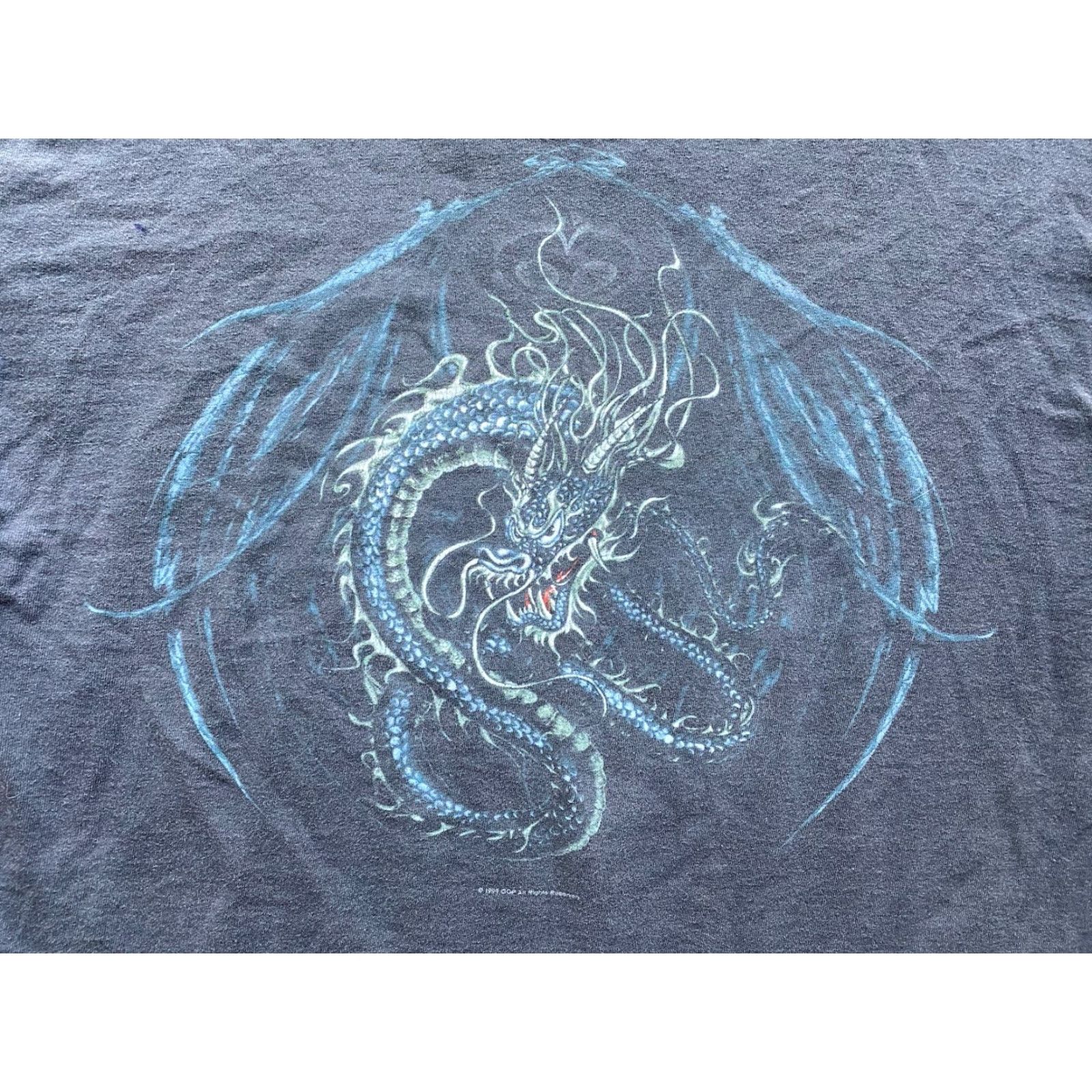 Gildan VINTAGE Guardians Of Paradise Dragon T Shirt Men’s XL Gildan Short Sleeve Black 90s 1990-1999 Mens shirt XL Size US XL / EU 56 / 4 - 4 Thumbnail