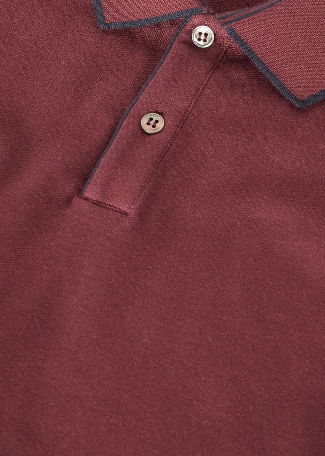 Loro Piana o1w1db10125 FAI4903 Brentwood Polo Shirt in Burgundy Size US XL / EU 56 / 4 - 3 Thumbnail
