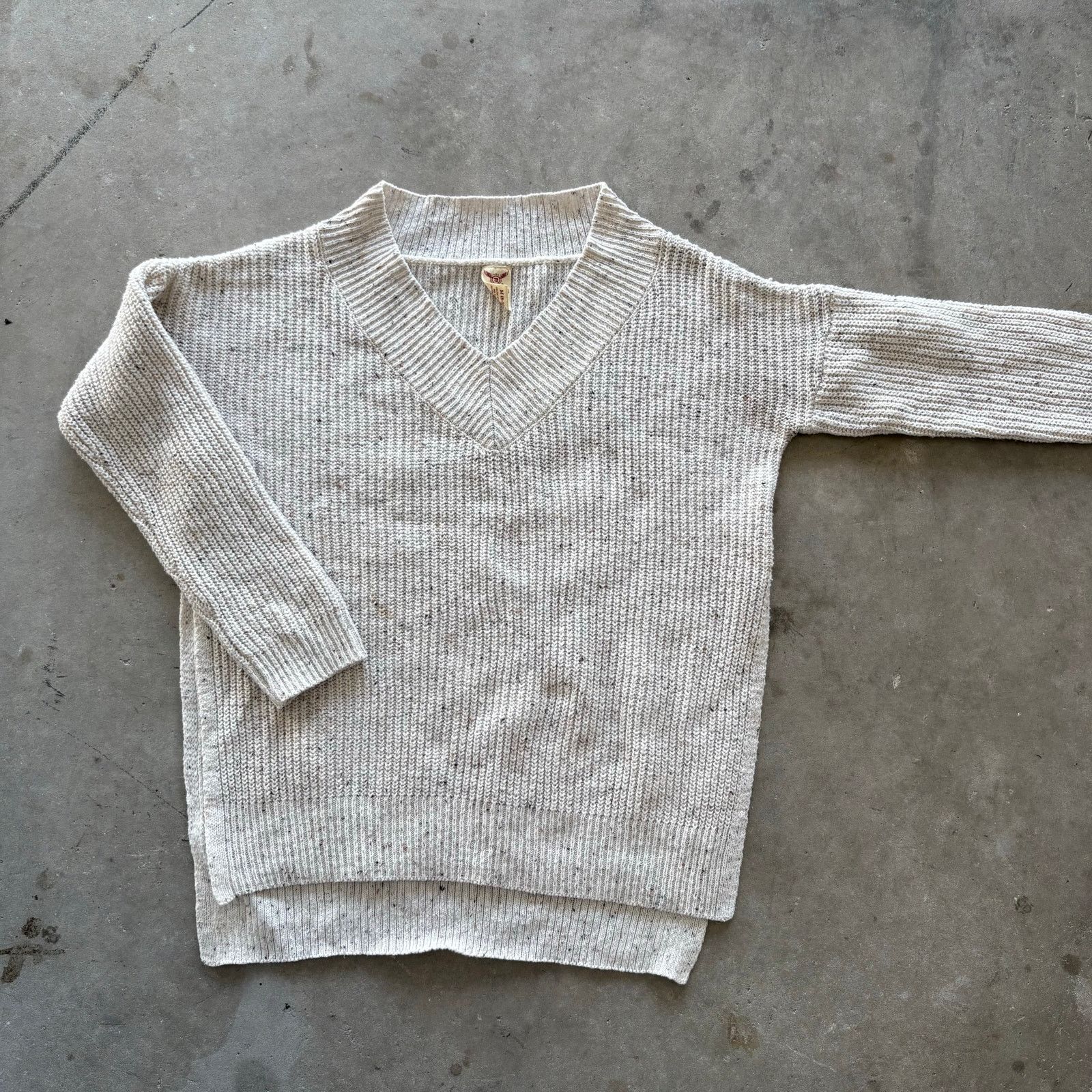 Faded Glory Faded Glory Cotton Women’s V-Neck Slit Sweater Size M / US 6-8 / IT 42-44 - 1 Thumbnail