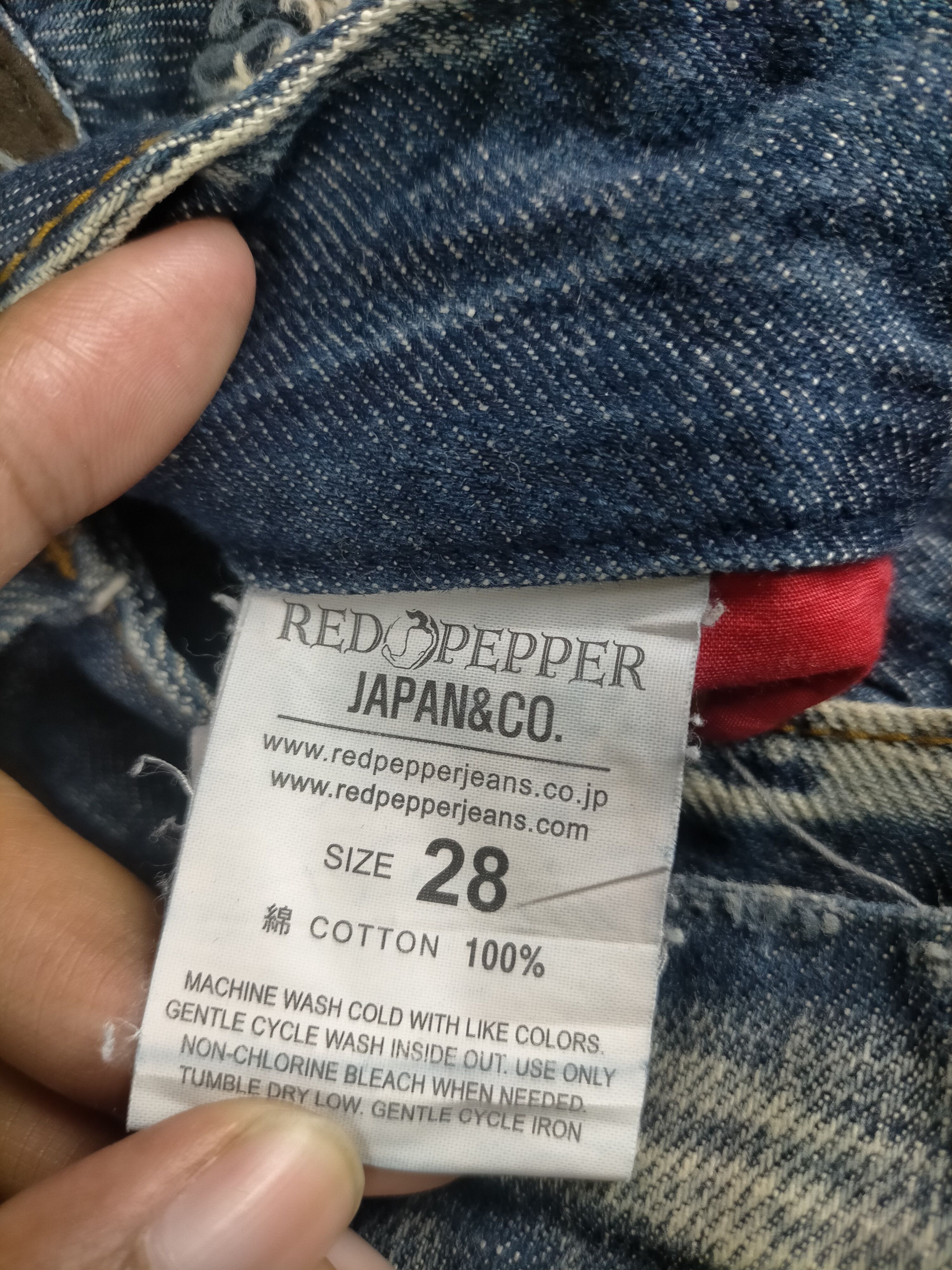 Tornado Mart Vintage Red Pepper Flared Mudwash Jeans Size US 29 - 12 Thumbnail