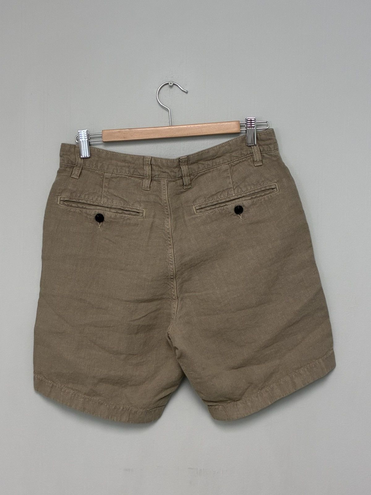 John Varvatos Johny Flat Front Linen Blend Shorts 30 Size US 30 / EU 46 - 8 Thumbnail