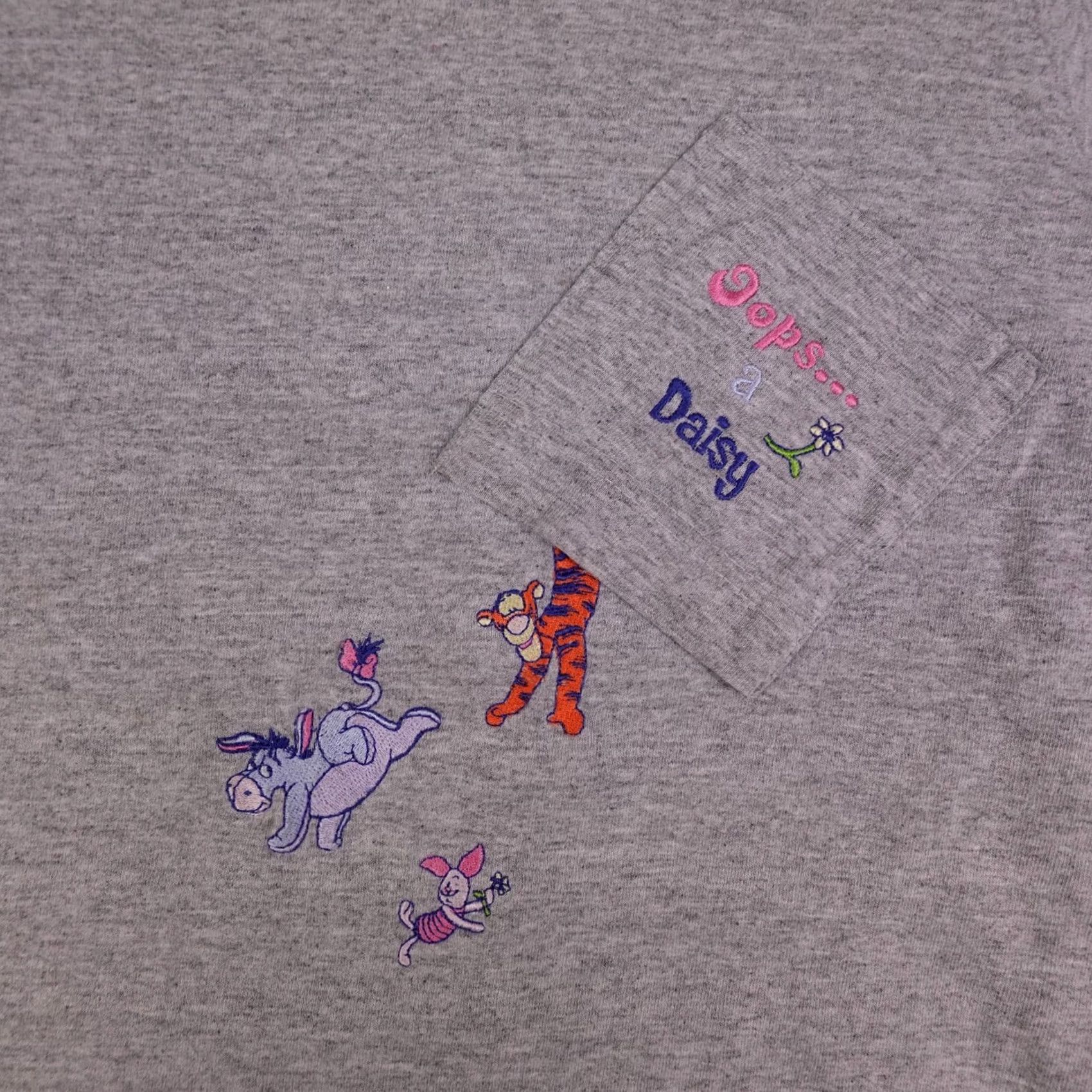 Disney Disney Shirt Womens 22W / 24W Gray Winnie The Pooh Down Pocket Short Sleeve Shirt Size 3XL / US 20-22 - 3 Thumbnail