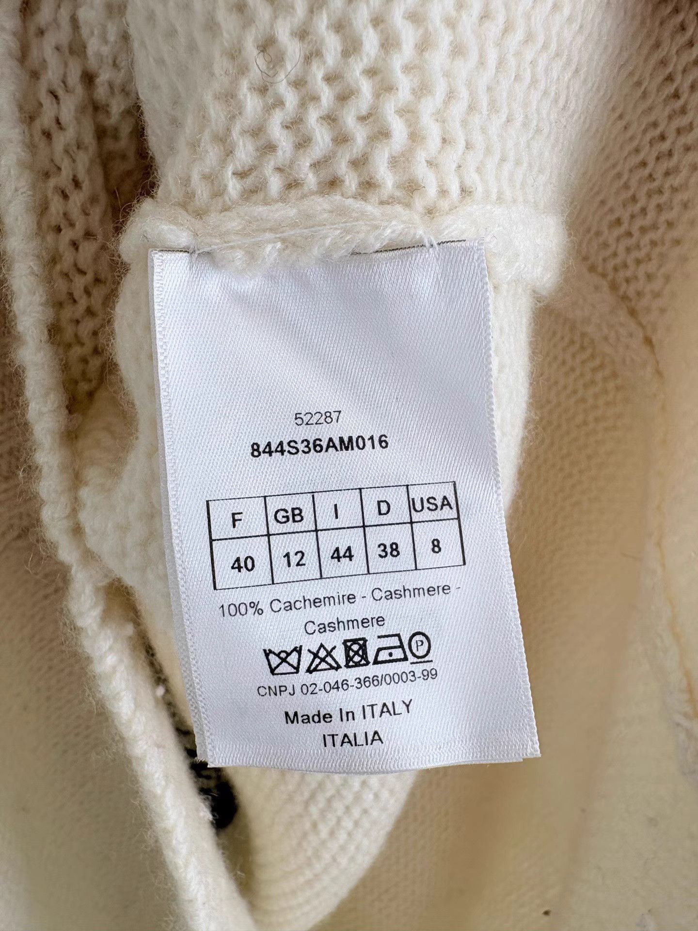 Dior DIOR Cashmere Knit Back Letter Sweater K1 Size S / US 4 / IT 40 - 4 Thumbnail