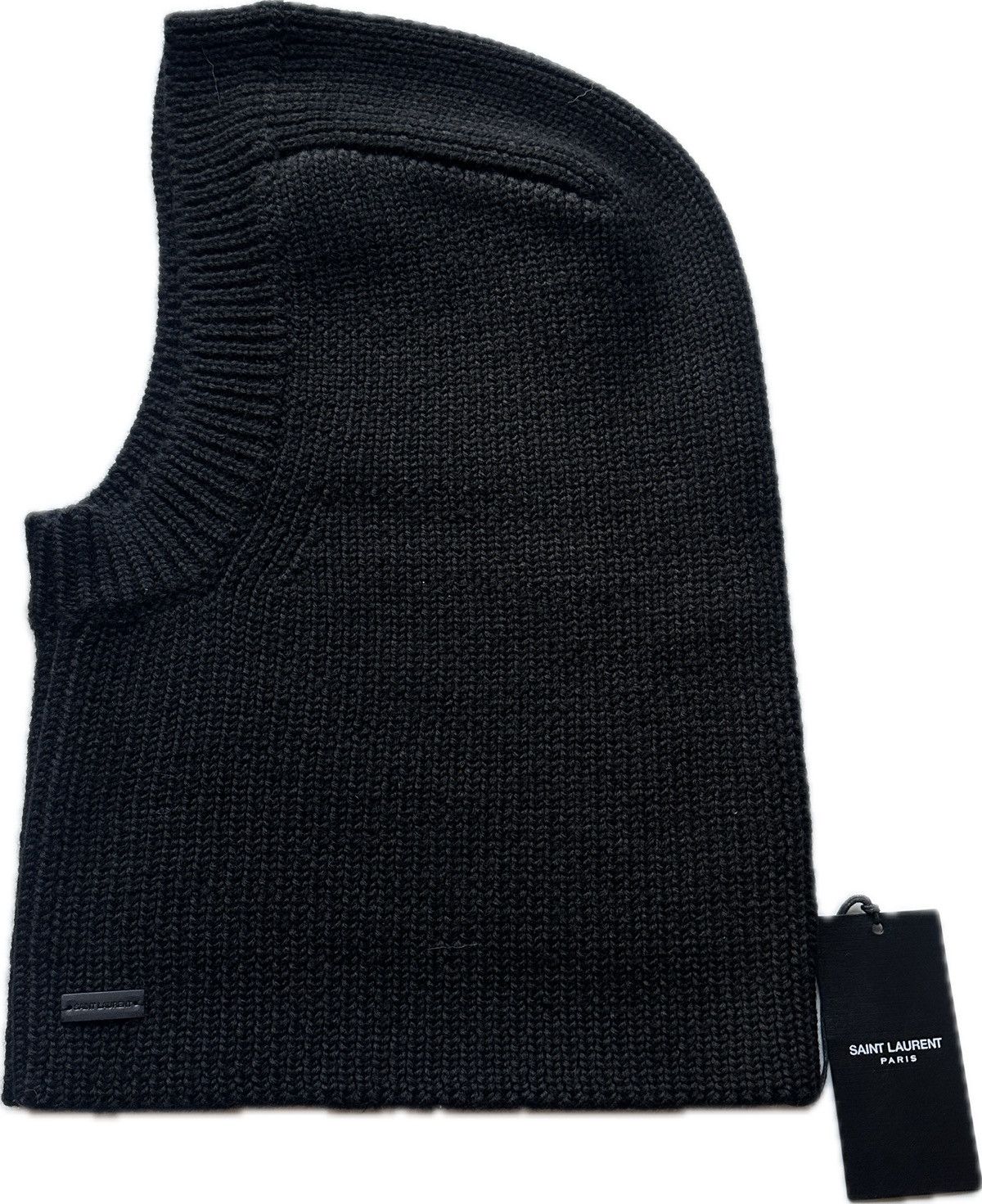 Saint Laurent Paris 🖤🖤Large Ribbed Balaclava in Wool🖤🖤 Size ONE SIZE - 2 Thumbnail