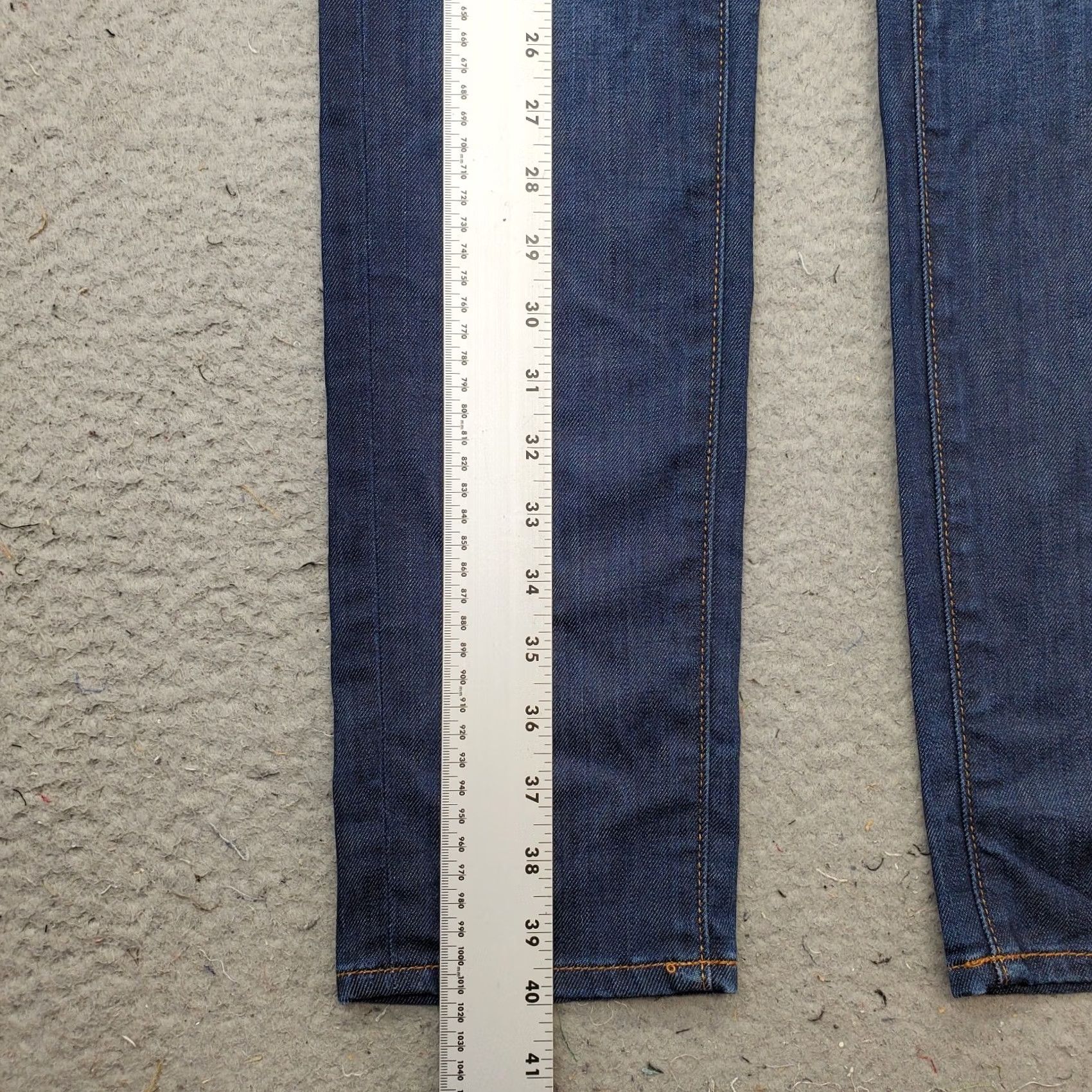 Lucky Brand Lucky Brand Charlie Skinny Jeans Women 4 Women 4 Denim Blue 5-Pocket Design Pocket Stud Embellishment Size 27" / US 4 / IT 40 - 3 Thumbnail