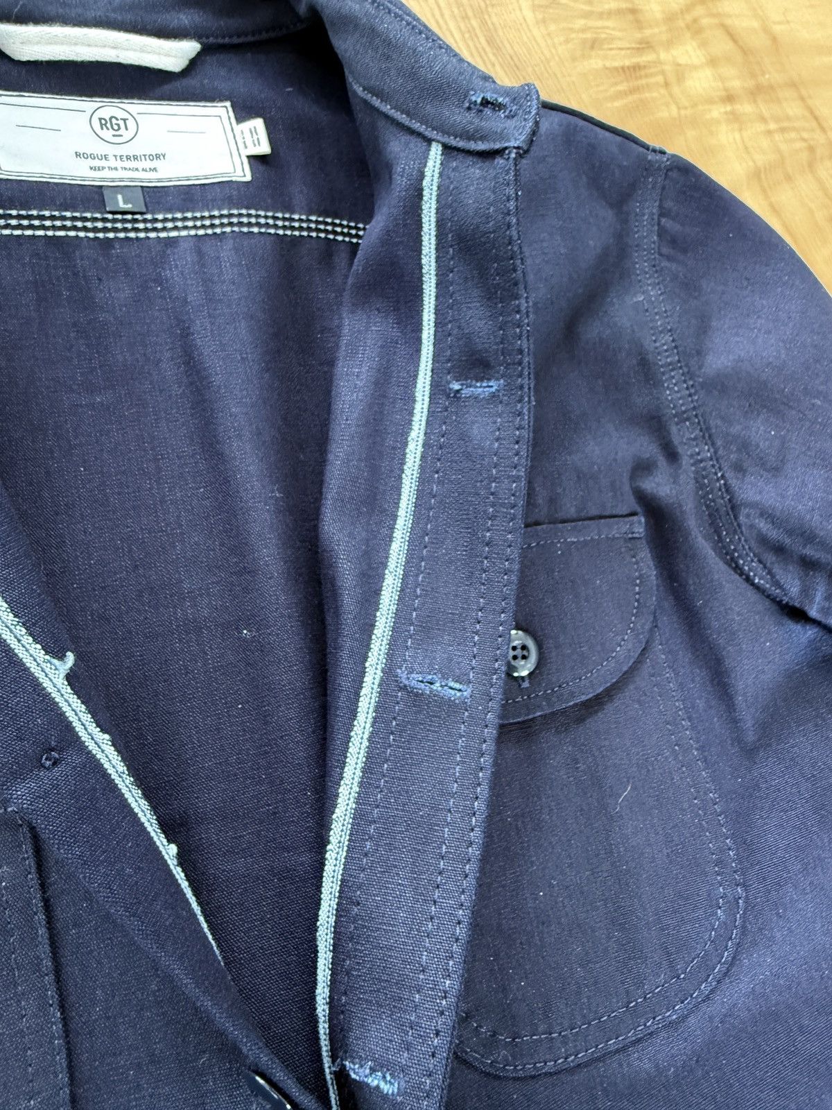 Rogue Territory Rogue Territory Work Shirt Indigo Selvedge Canvas Size US L / EU 52-54 / 3 - 3 Thumbnail