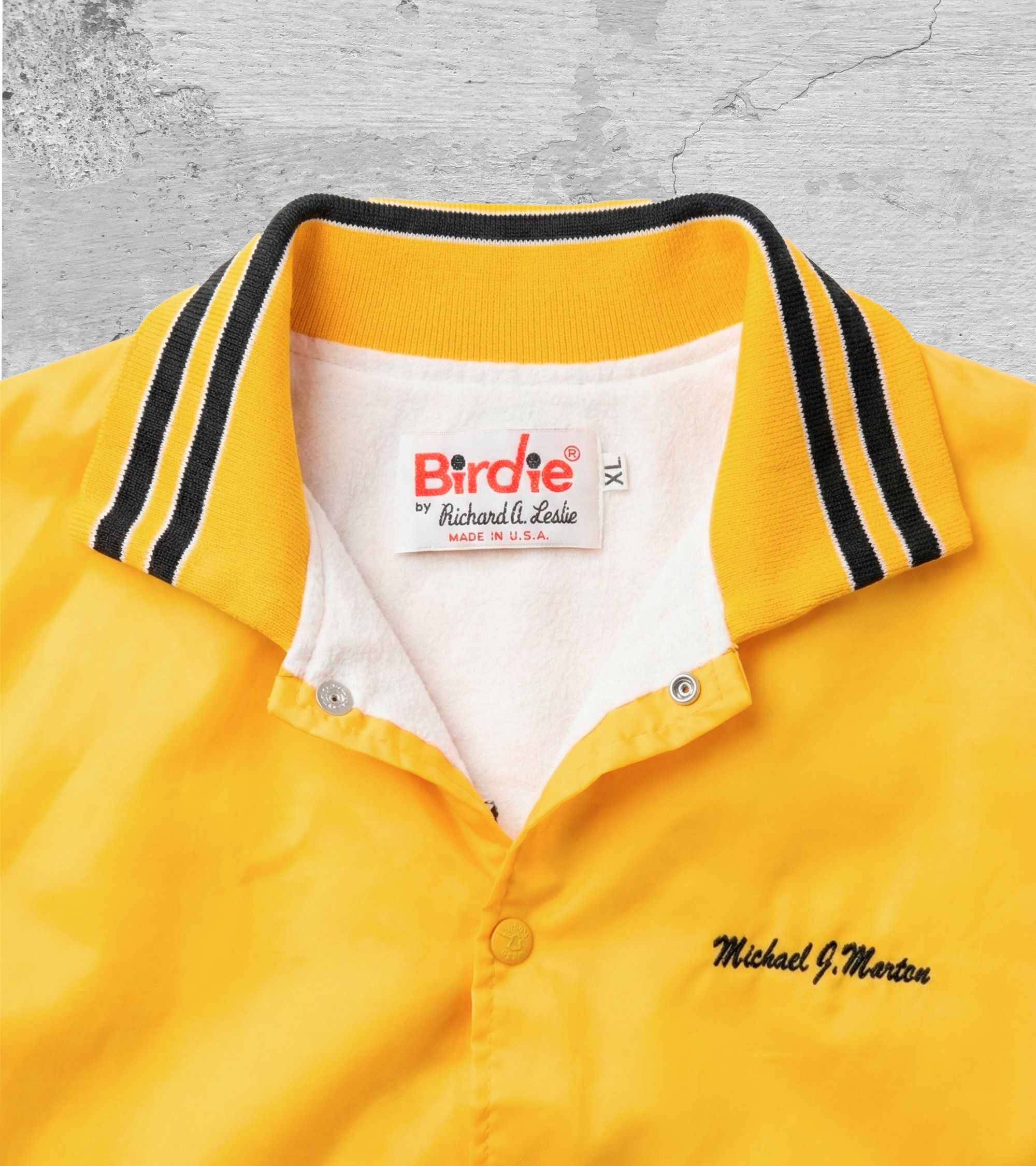 Vintage RARE Vintage 80s Birdie Satin Varsity Jacket USA Made XL Size US XL / EU 56 / 4 - 3 Thumbnail