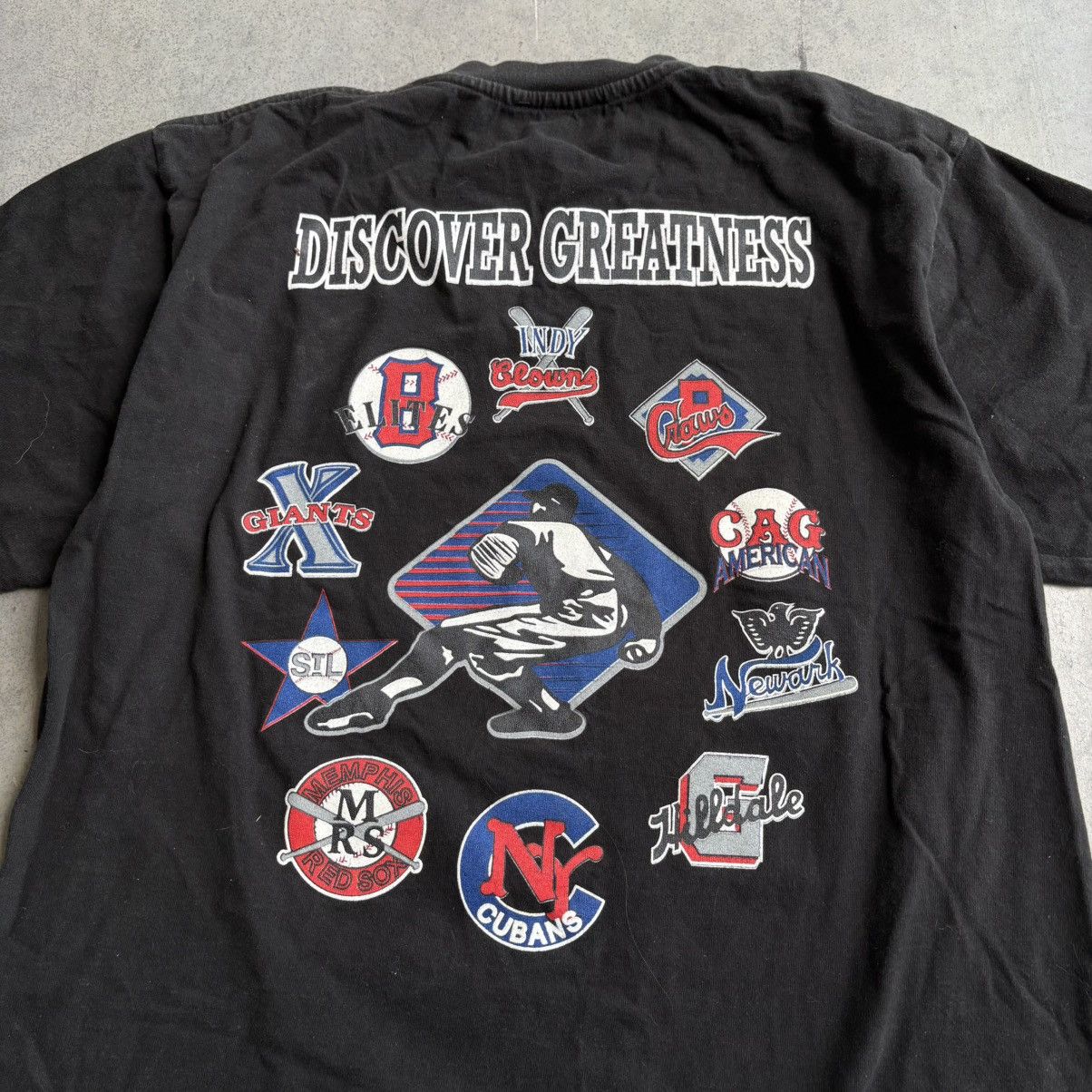 Authentic Negro Leagues × MLB × Vintage Vintage 90's Negro League Baseball Logos Tee Yankees Large Size US XL / EU 56 / 4 - 9 Thumbnail