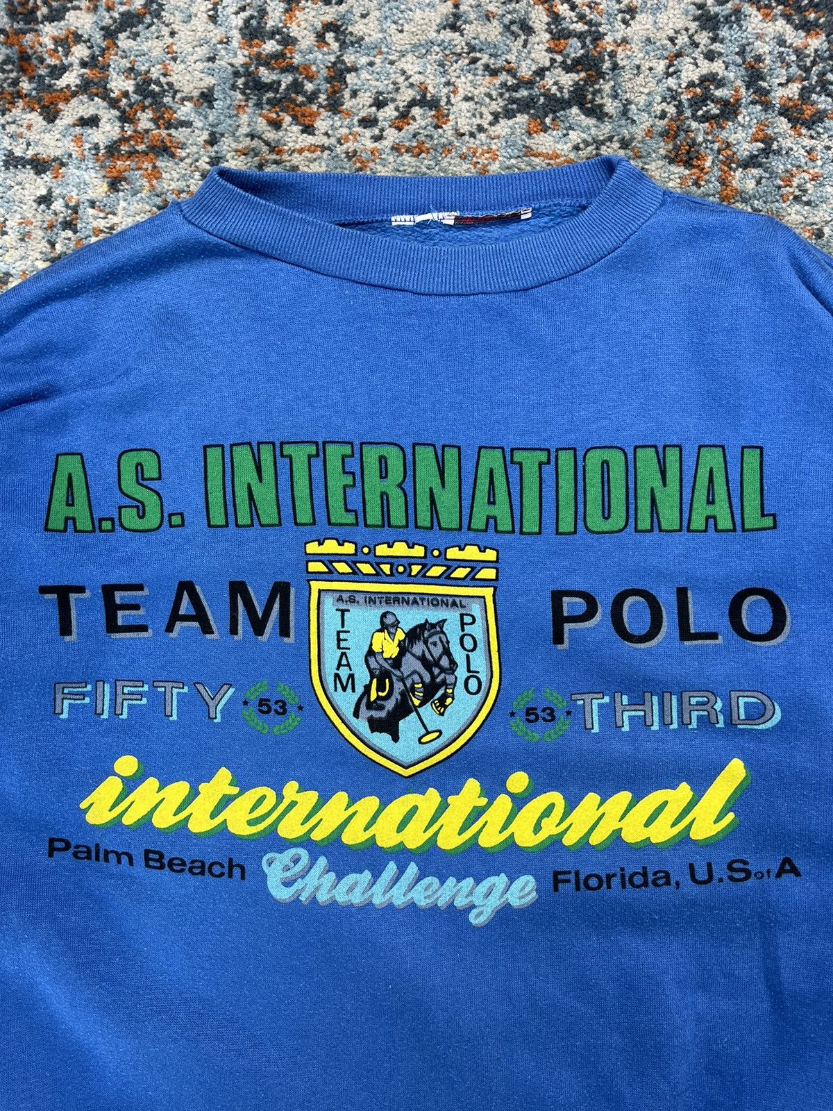 Vintage Vintage 80s Polo team international palm beach Florida USA Size US L / EU 52-54 / 3 - 4 Thumbnail