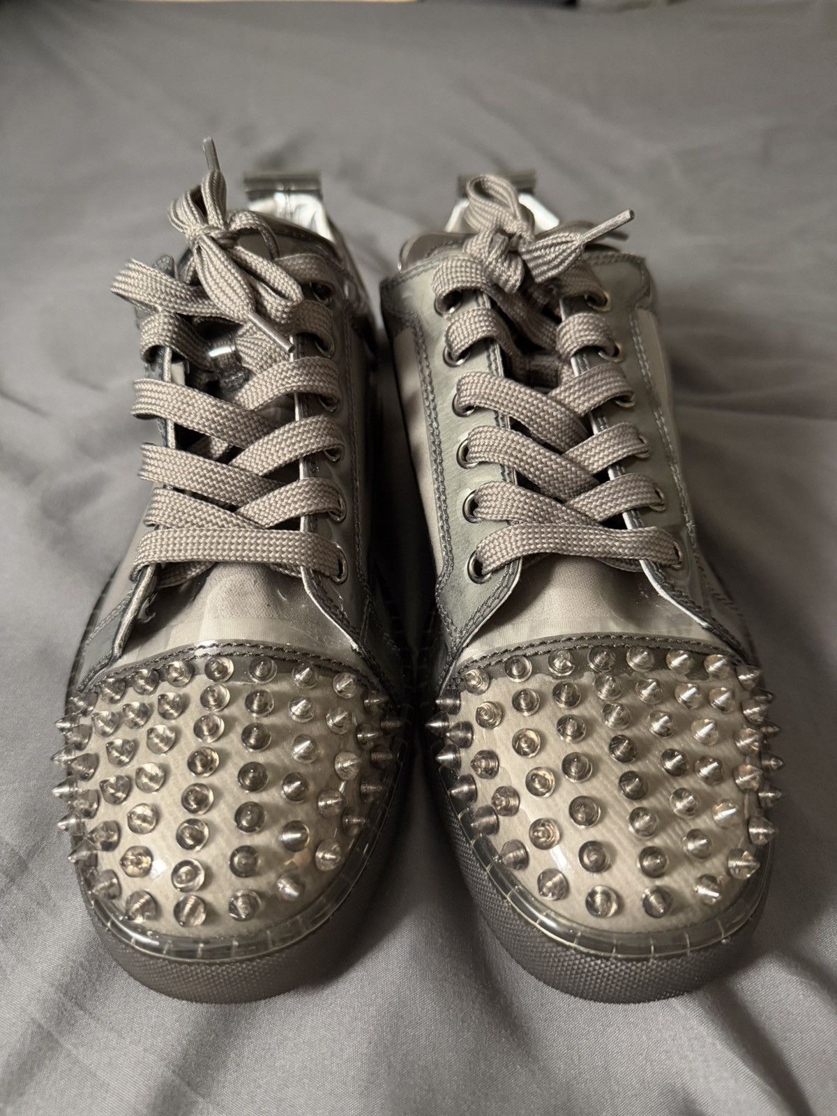 Christian Louboutin Christian Louboutin Gray Xray Low Top Sneakers Sz 40EU/7M US Size US 7 / EU 40 - 3 Thumbnail