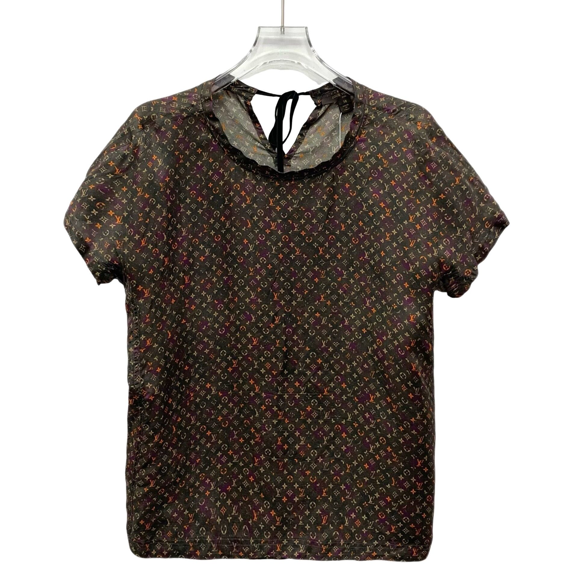 Louis Vuitton Louis Vuitton Monogram Print Viscose T-Shirt FR 38 Size S / US 4 / IT 40 - 1 Thumbnail
