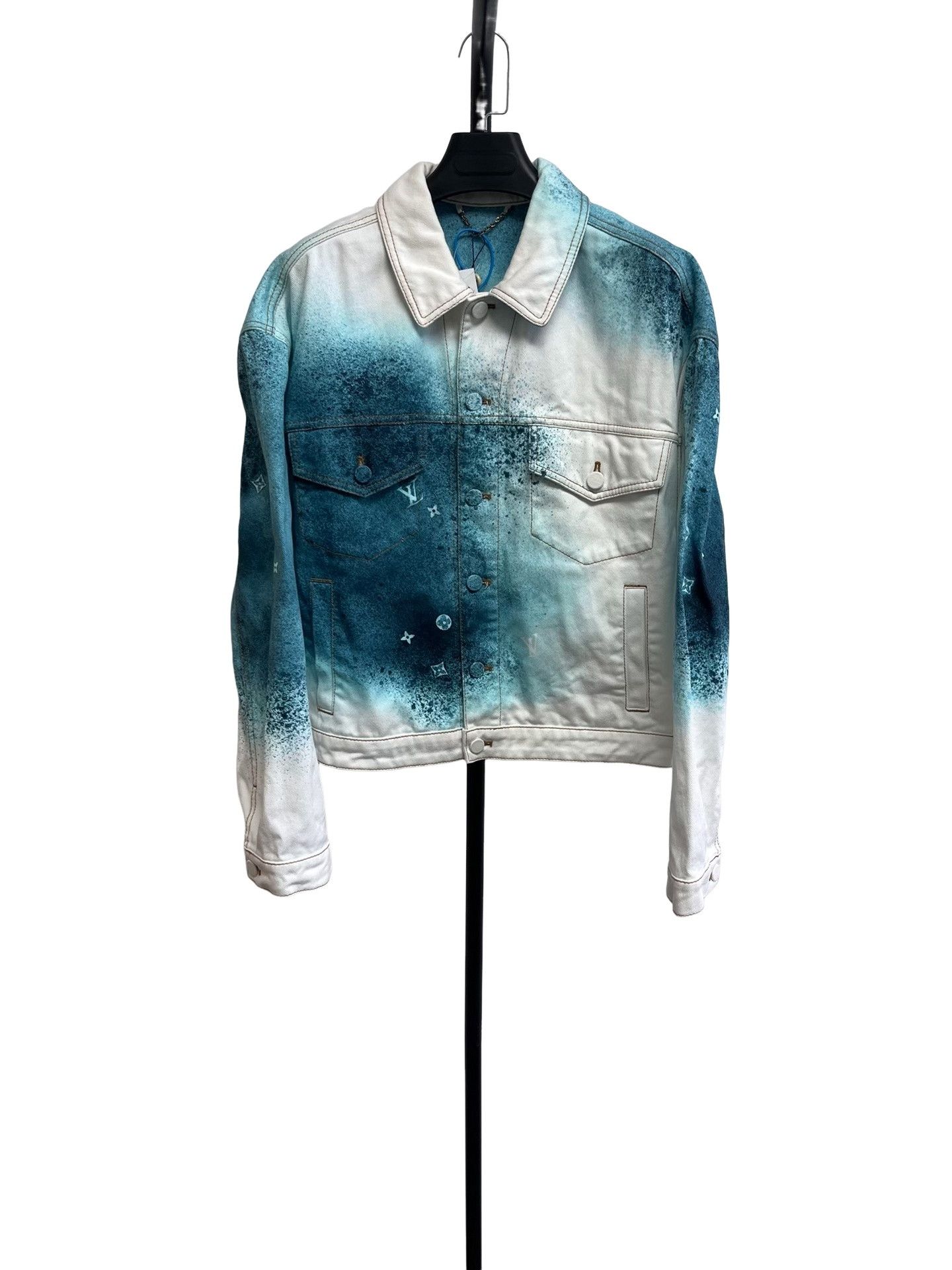 Louis Vuitton Louis Vuitton Spray Painted Monogram Denim Jacket 46 Size US S / EU 44-46 / 1 - 1 Thumbnail