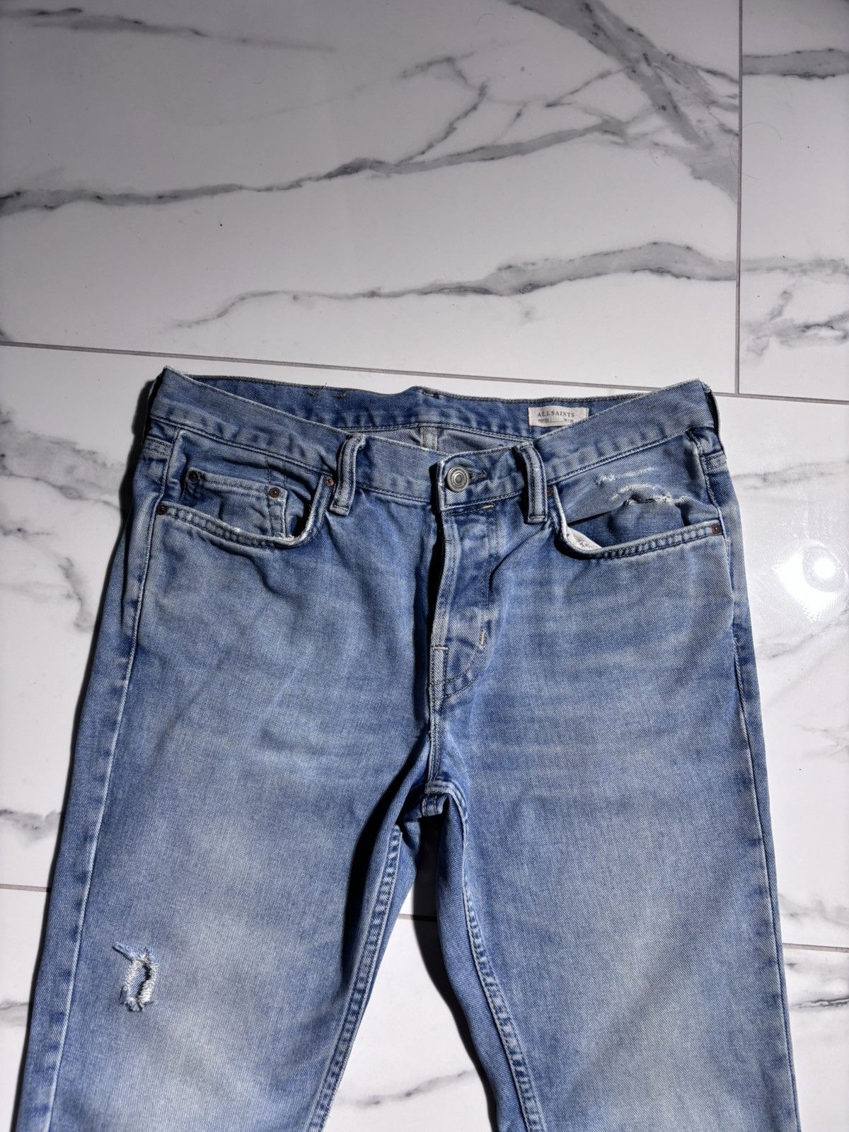 Allsaints Allsaints Jeans Denim Distressed Y2K Designer Japanese Style Size US 30 / EU 46 - 3 Thumbnail