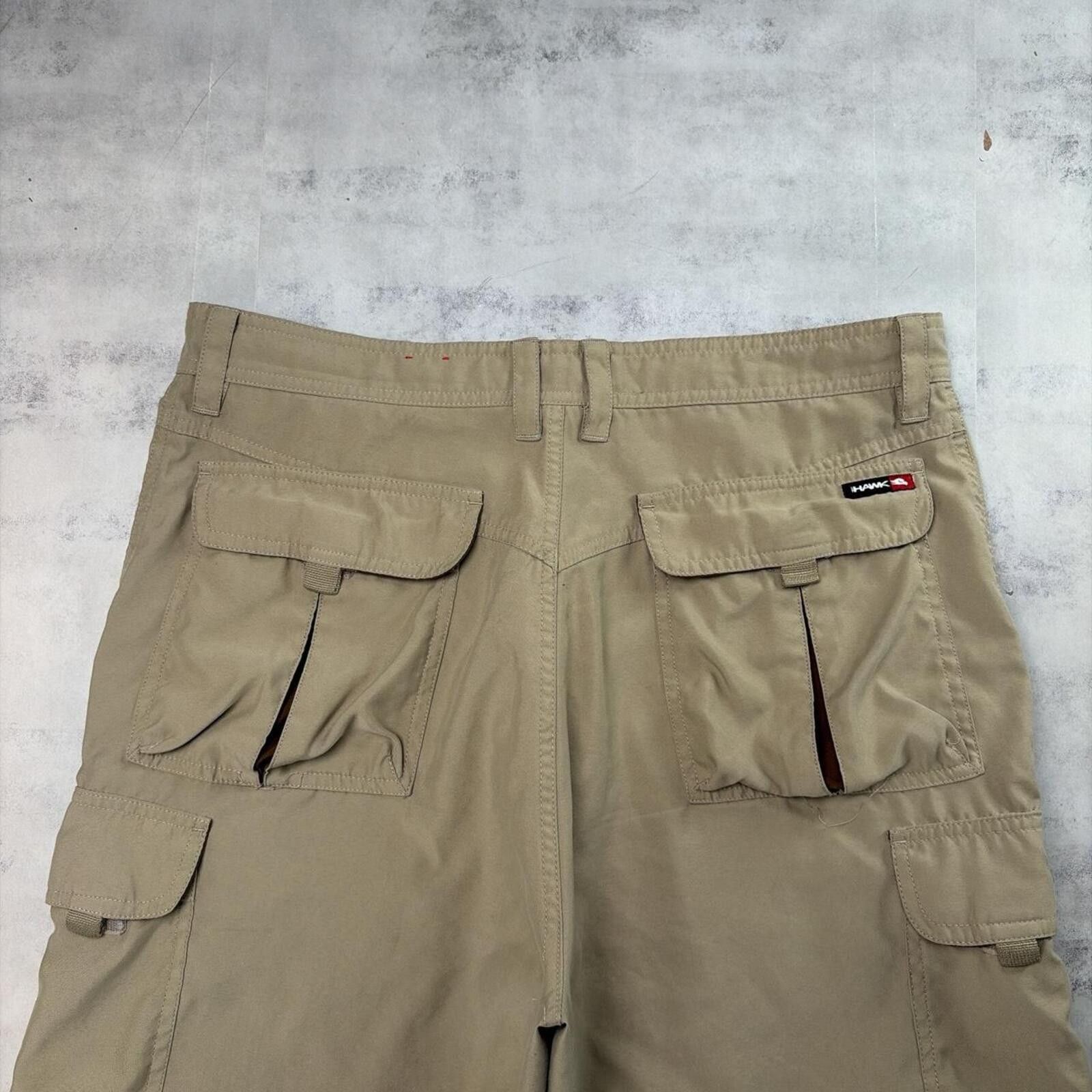 Other Y2K Beige Tony Hawk Surf Grunge Baggy Cargo Board Shorts Size US 34 / EU 50 - 3 Thumbnail