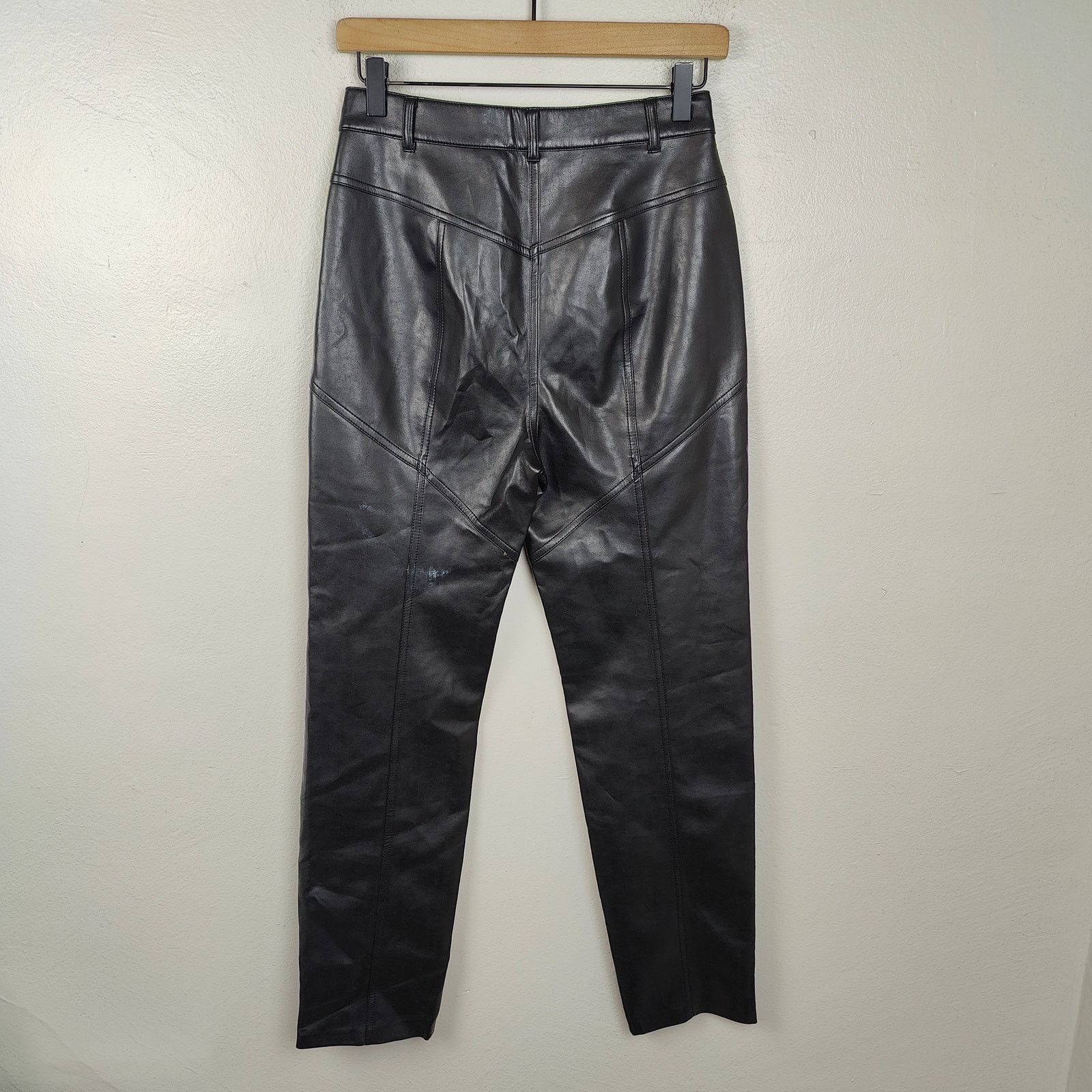 Aritzia Aritzia Wilfred The Rebel Pant Womens 4 Black Faux Leather Size 27" / US 4 / IT 40 - 7 Thumbnail