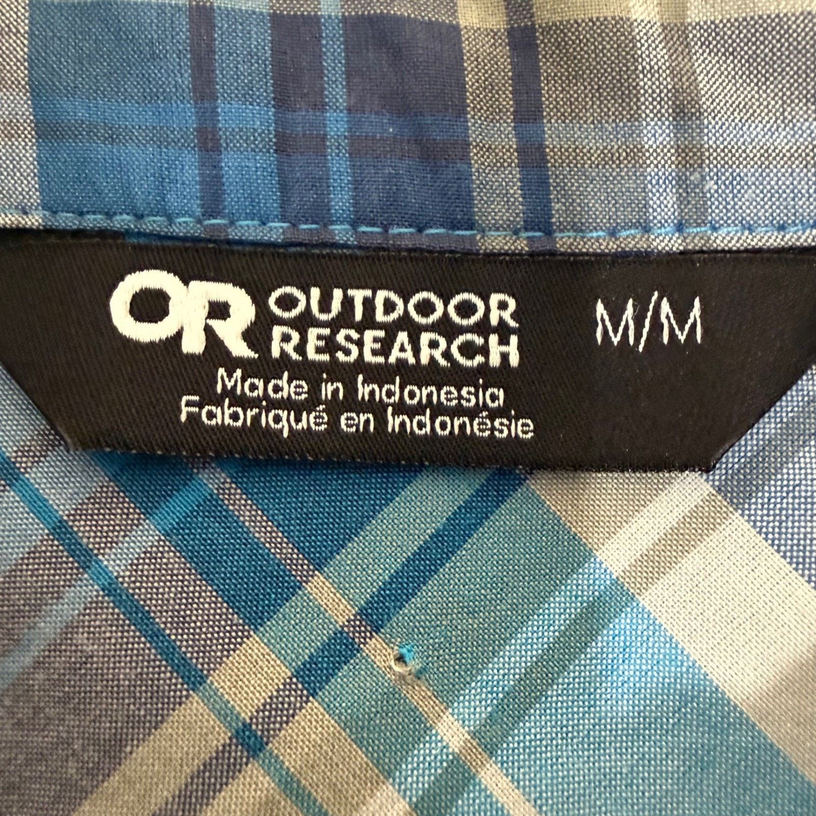 Outdoor Research Outdoor Research Seapine Mens Shirt Medium Blue Plaid Size US M / EU 48-50 / 2 - 2 Thumbnail