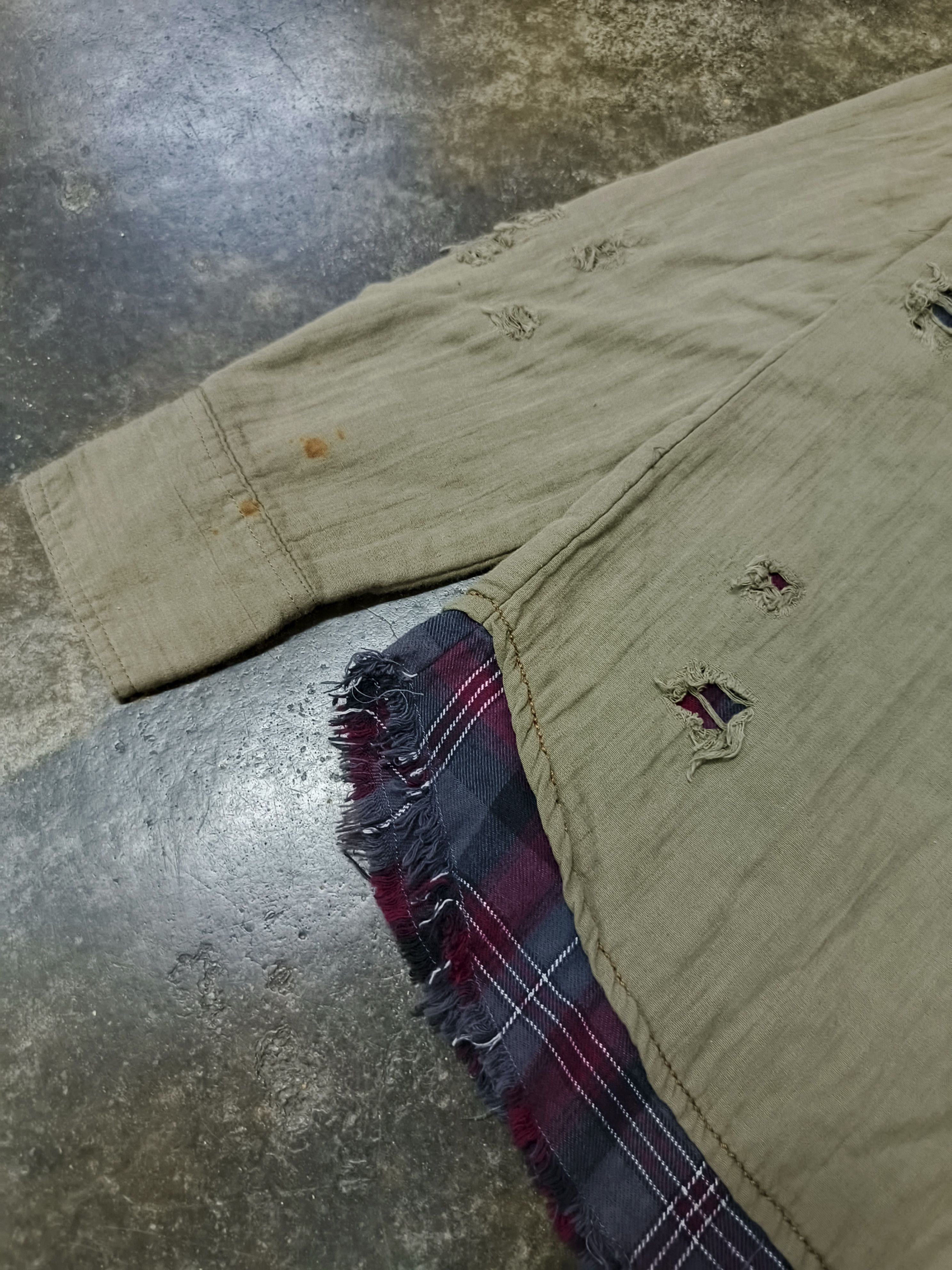 If Six Was Nine THREE STONES THROW DISTRESSED SHIRT BUTTON UP Size US L / EU 52-54 / 3 - 5 Thumbnail