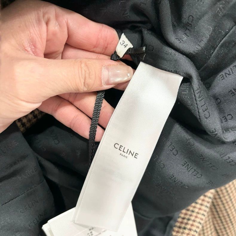Celine Celine Vintage Houndstooth DoubleBreasted Jacket Size XS / US 0-2 / IT 36-38 - 5 Thumbnail