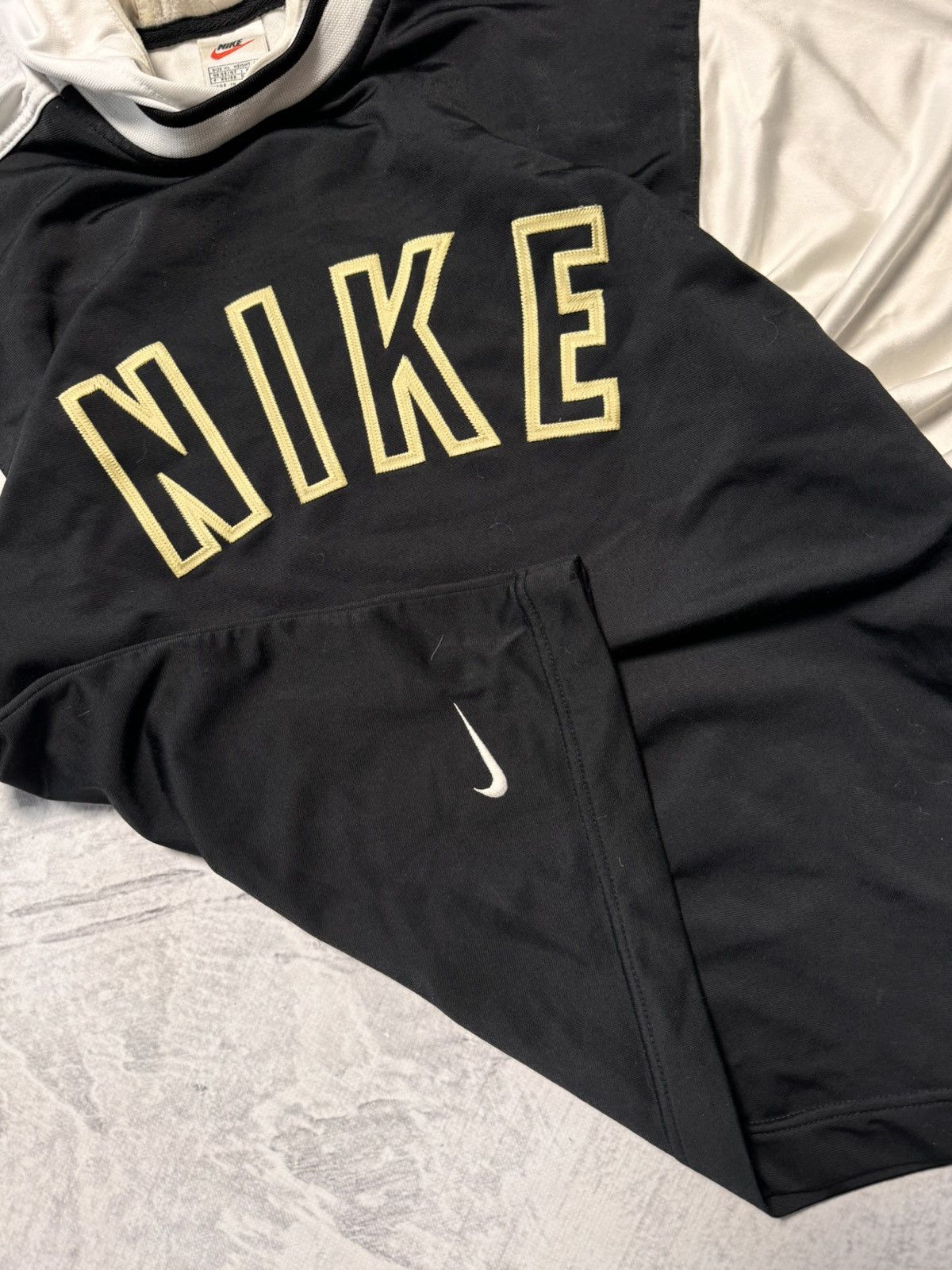 Nike × Vintage 00s Nike Vintage Big Logo Drill Hoodie Y2K Size US XL / EU 56 / 4 - 6 Thumbnail