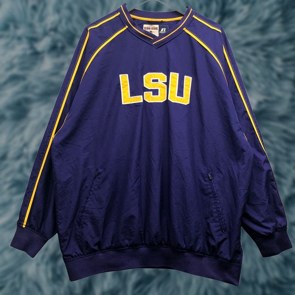 Russell Athletic LSU Louisiana State Tigers Russell Athletic Team Issue Pullover Mens XL Purple Sweatshirt Crew Neck Size US XL / EU 56 / 4 - 1 Thumbnail
