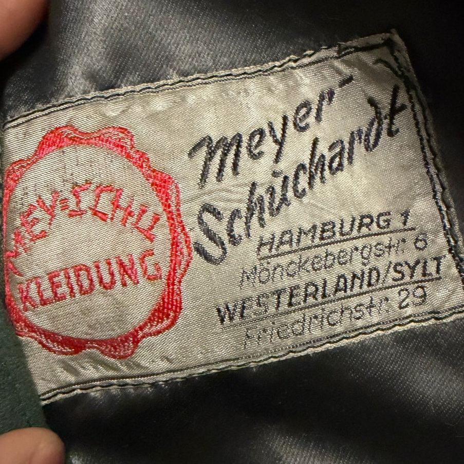 Vintage WWII 40s German Officer Horsehide Leather Moto Trench Coat Size US L / EU 52-54 / 3 - 4 Thumbnail