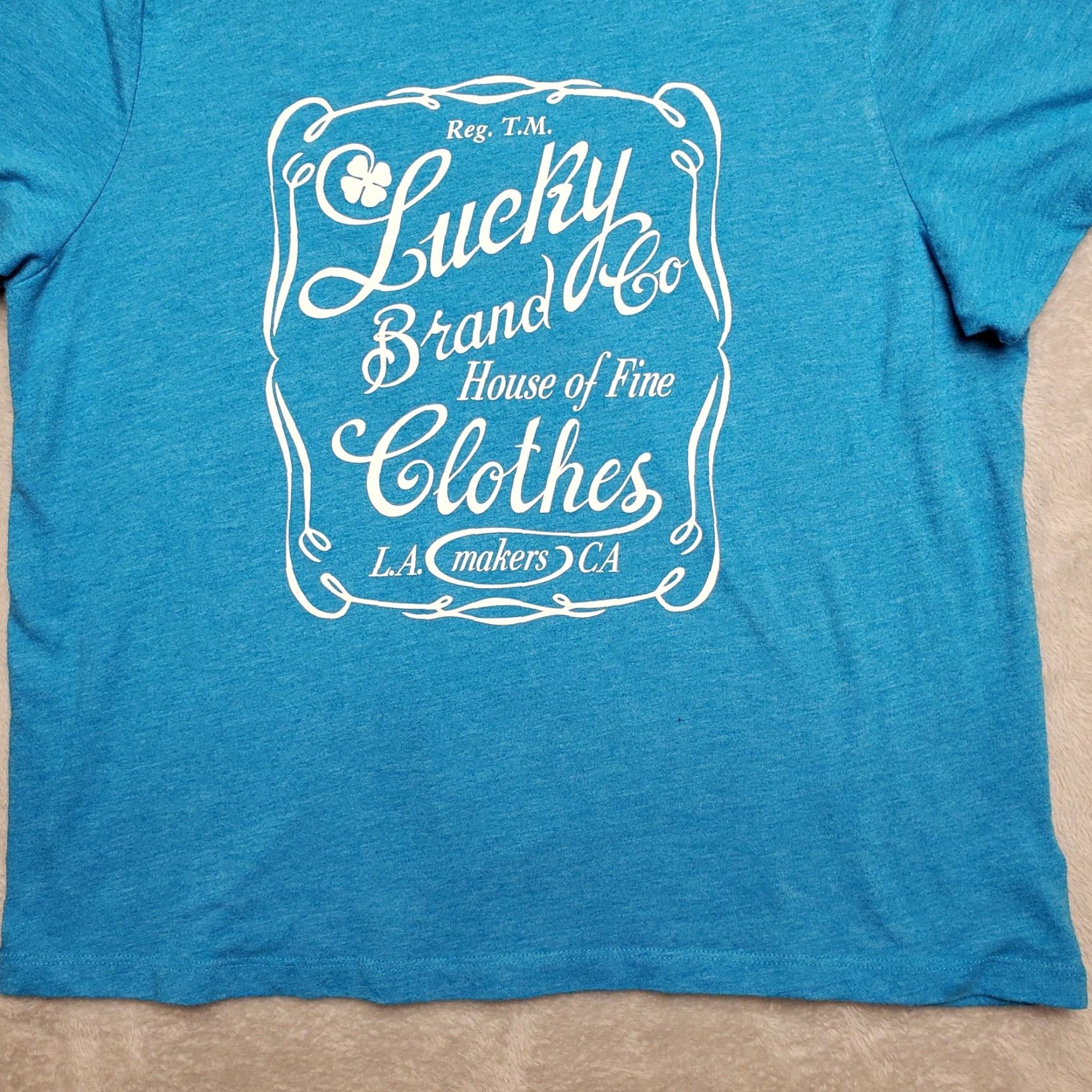 Lucky Brand Lucky Brand Shirt Womens XL Blue Crewneck Logo Graphic Short Sleeve TEE Size XL / US 12-14 / IT 48-50 - 3 Thumbnail