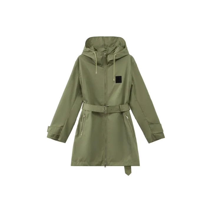 Burberry Burberry Olive Green Hooded Long Sleeve Coat 0079 Size L / US 10 / IT 46 - 1 Thumbnail
