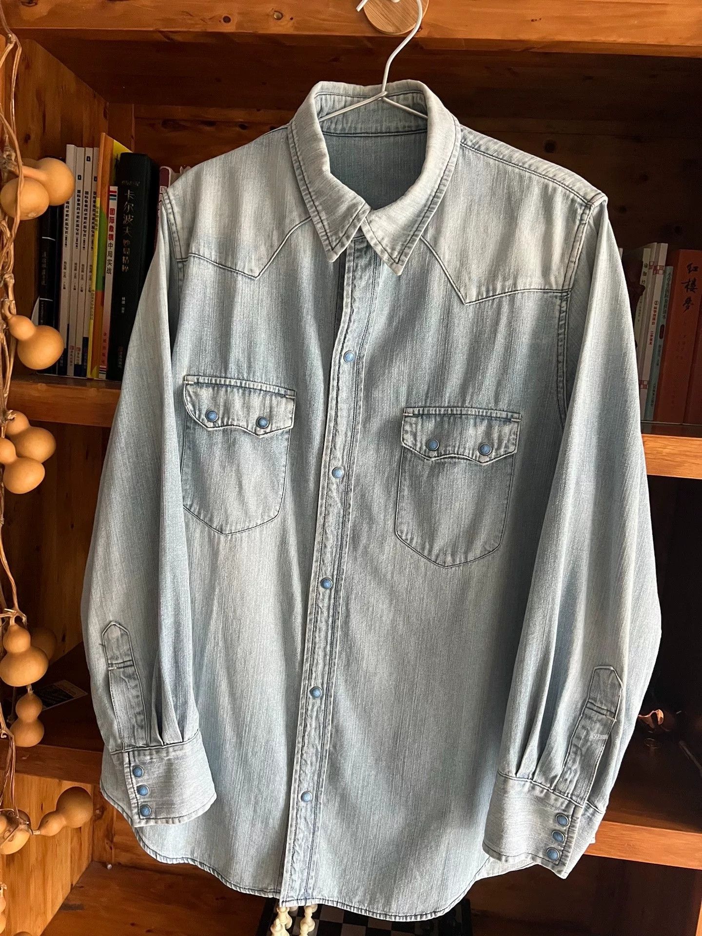Porter Classic Porter Classic Washed Distressed Denim Shirt Size US M / EU 48-50 / 2 - 3 Thumbnail