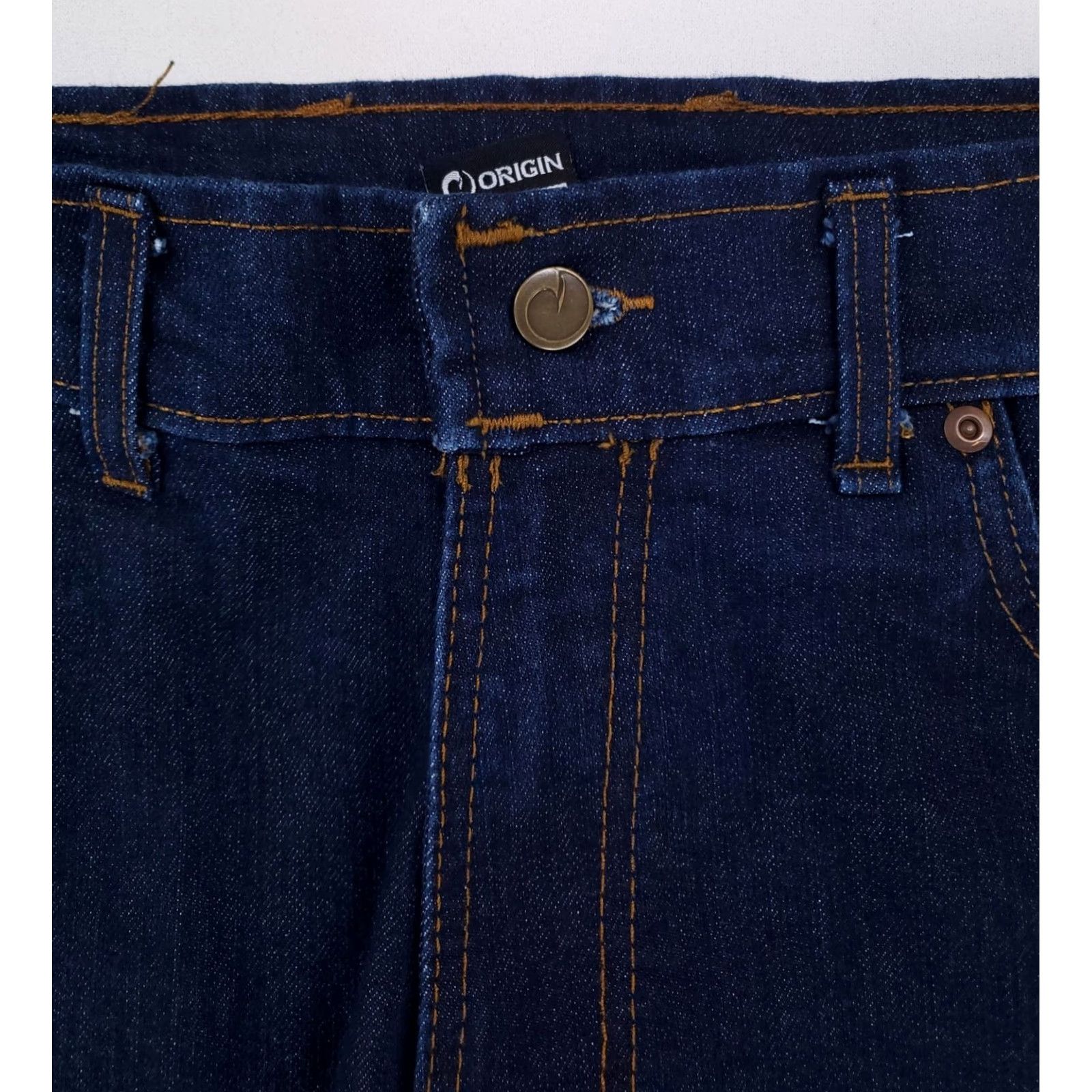 Vintage Origin Jeans Made USA Legit Fit Mens Jeans 39 x 28.5 Blue Straight Size US 39 - 2 Thumbnail