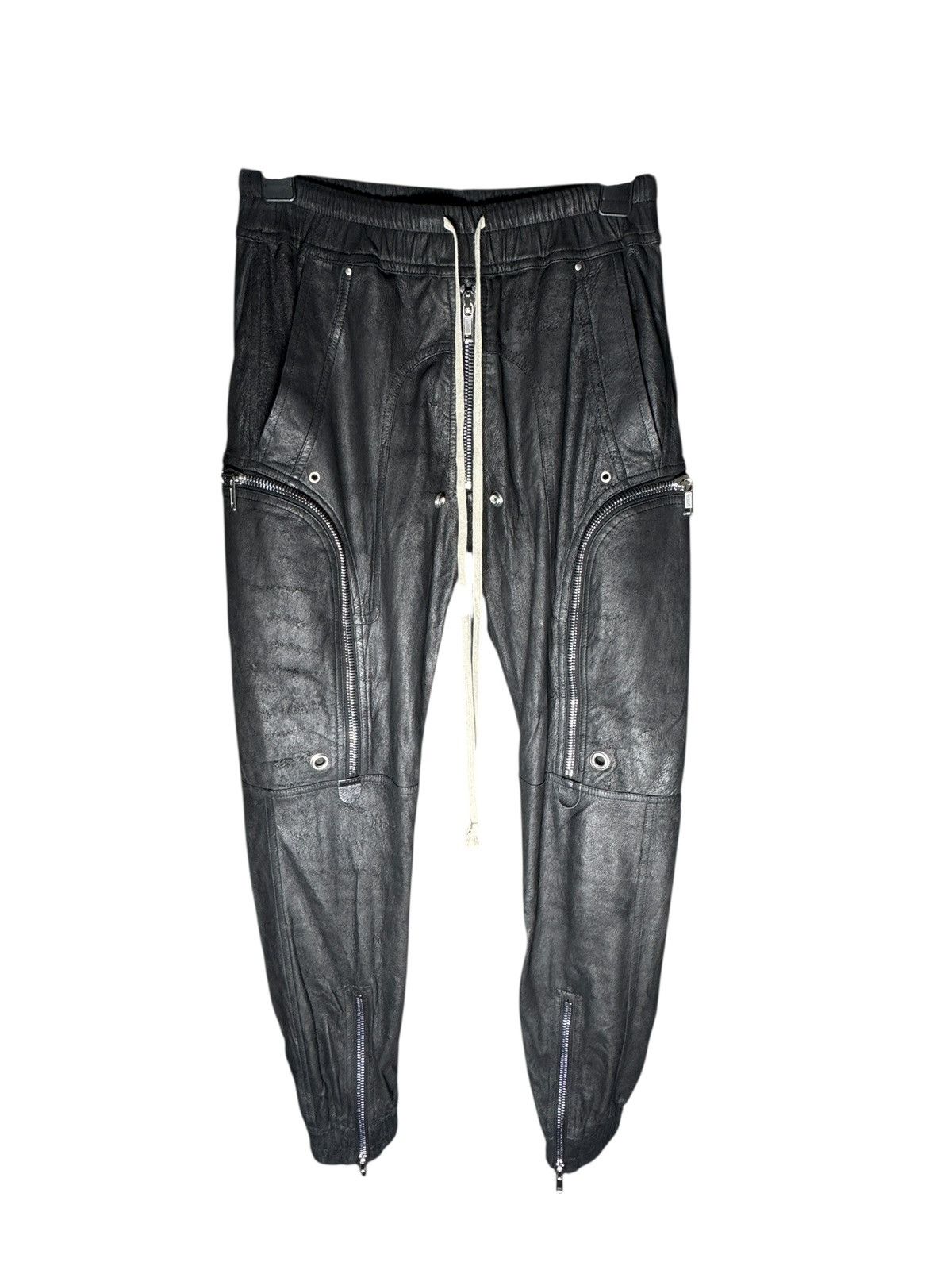 Rick Owens Rick Owens Black Lambskin Cargo Pants Size US 34 / EU 50 - 1 Thumbnail