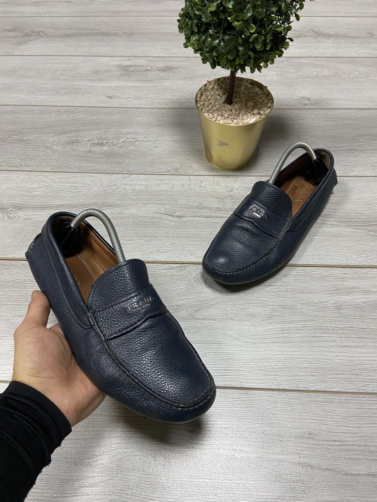 Luxury × Prada × Vintage Vintage Prada Suede Leather Shoes Mesh