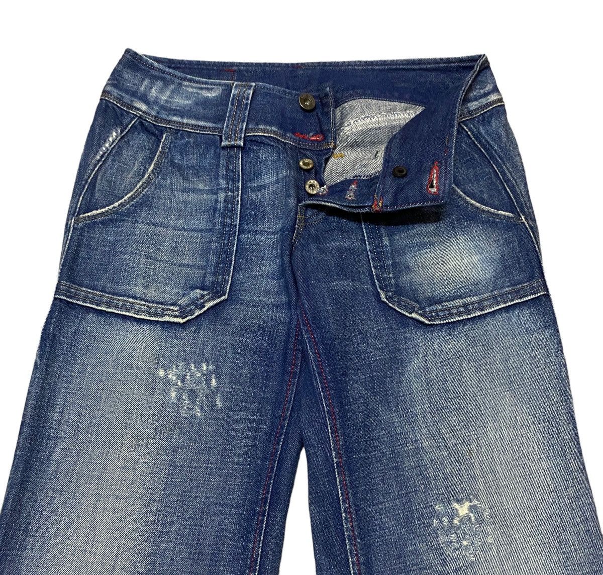 Diesel × If Six Was Nine Rare Design Vintage Brand Diesel Flared Jeans 1990s Size US 26 / EU 42 - 6 Thumbnail
