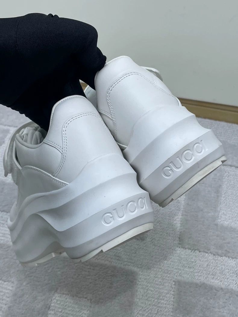 Gucci Gucci White Velcro Platform Dad Sneakers-2506 Size US 4 / IT 34 - 3 Thumbnail