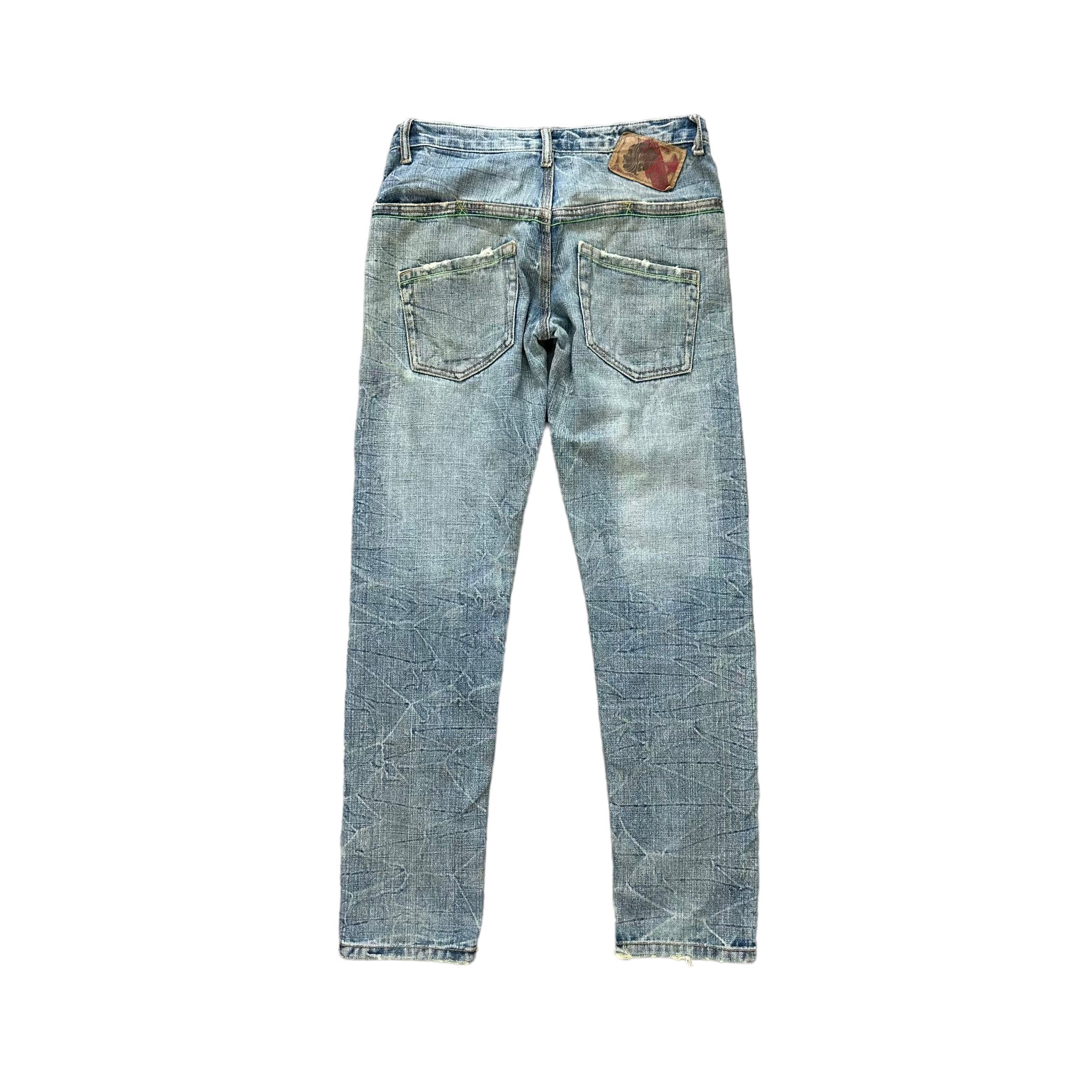 Japanese Brand CHOUETTE NICE DESIGN 7 POCKET JEANS #7790-176 Size 30" / US 8 / IT 44 - 12 Thumbnail