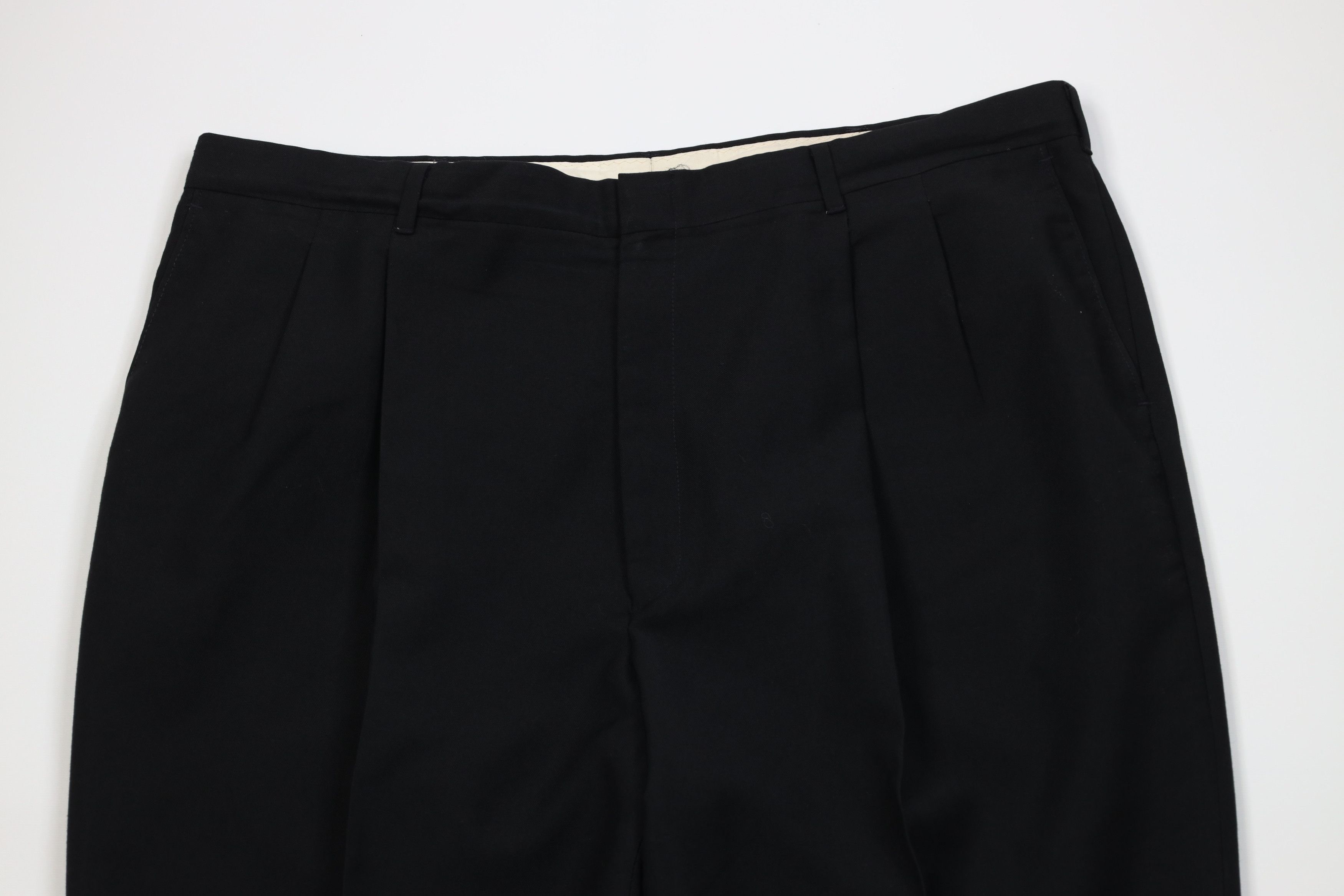Vintage Vintage 70s Streetwear Wool Blend Knit Wide Leg Chino Pants Size US 42 / EU 58 - 2 Thumbnail