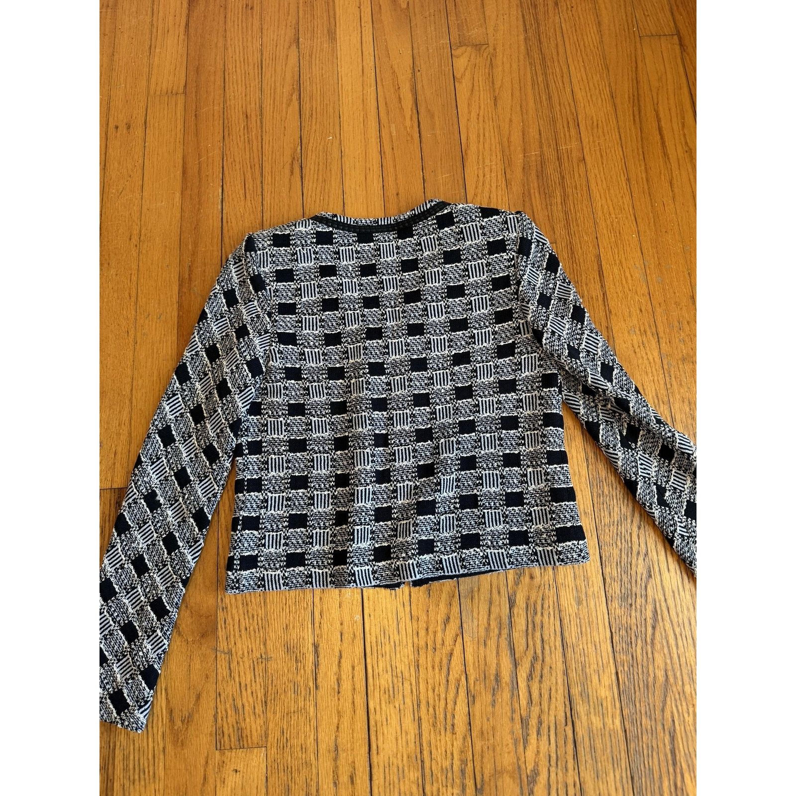 St. John St. John Collection Sweater 2 Check Knit Full Zip Jacket Size XS / US 0-2 / IT 36-38 - 9 Thumbnail