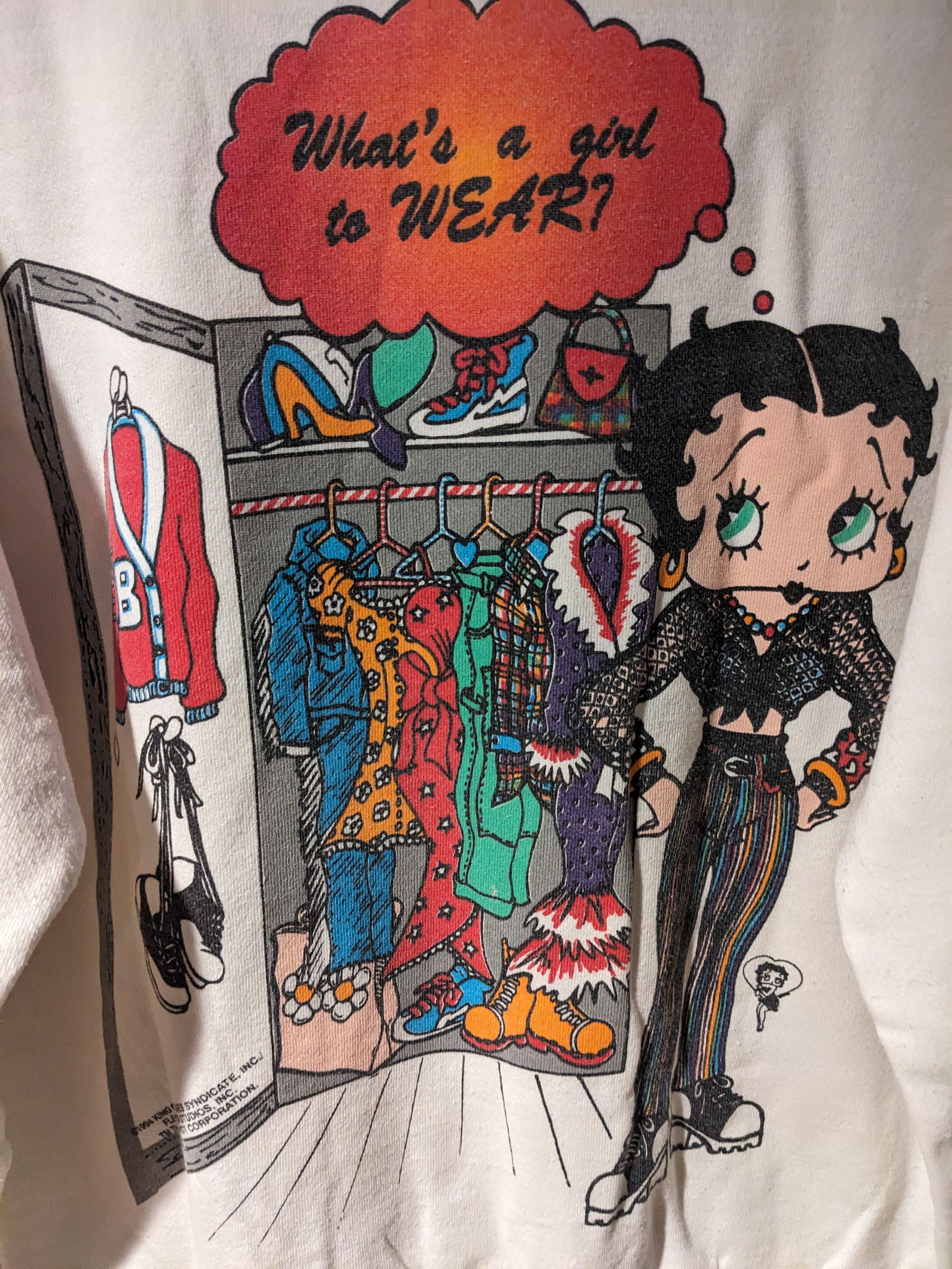 Cartoon Network × Vintage Vintage 1994 Betty Boop Dress Up Wardrobe Womans Sweatshirt Size M / US 6-8 / IT 42-44 - 6 Thumbnail