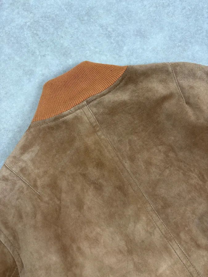 Gucci 2000s Gucci Brown Suede Leather Bomber Jacket Size US L / EU 52-54 / 3 - 9 Thumbnail