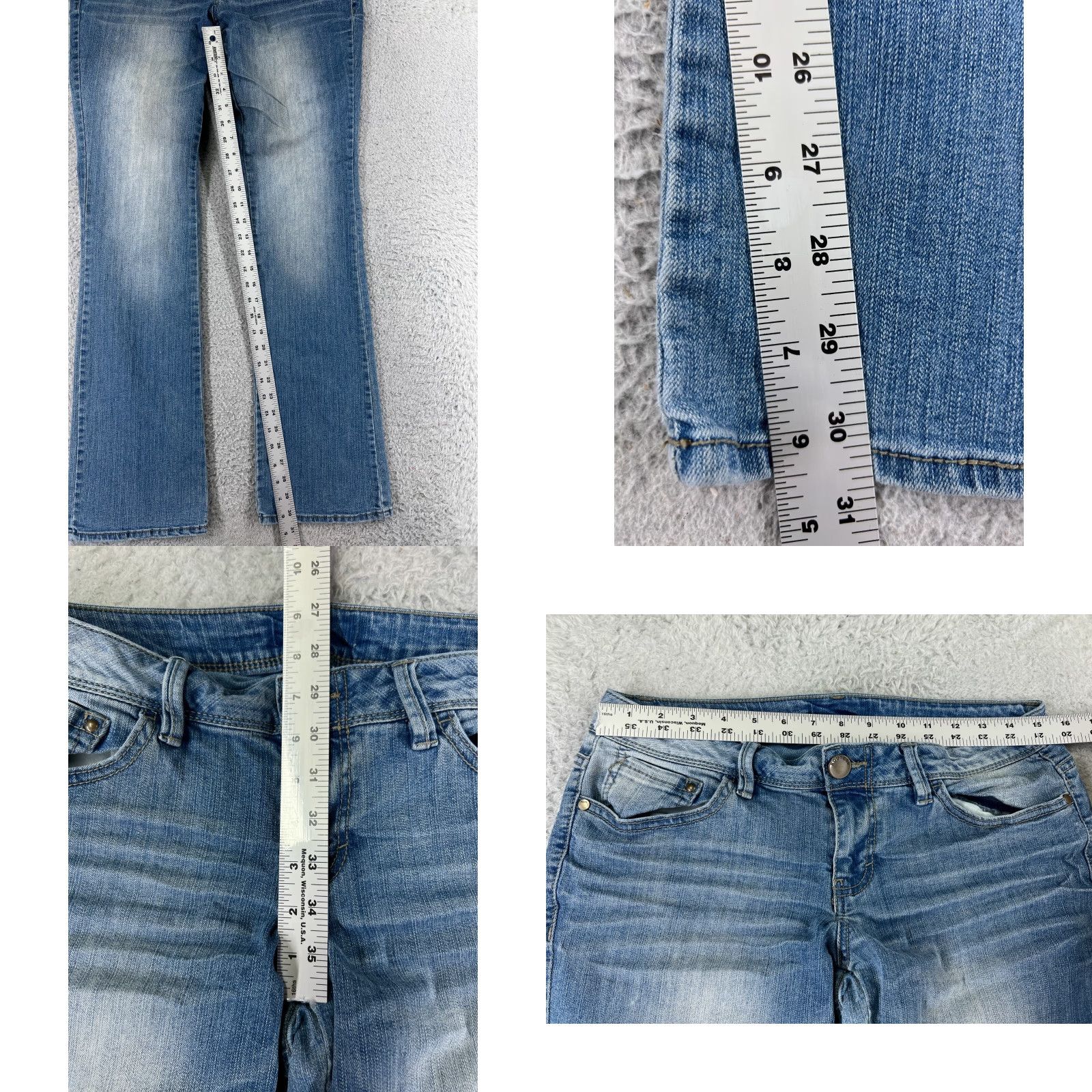 Route 66 Route 66 Jeans Womens 12 Blue Denim Cotton Blend Bootcut Low Rise 30x27 Size 34" / US 12 / IT 48 - 8 Thumbnail