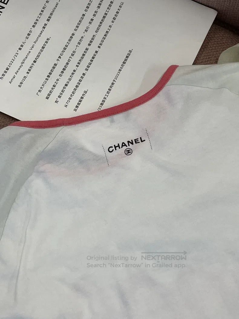 Chanel Chanel Letter printed logo short-sleeved T-shirt Size M / US 6-8 / IT 42-44 - 3 Thumbnail