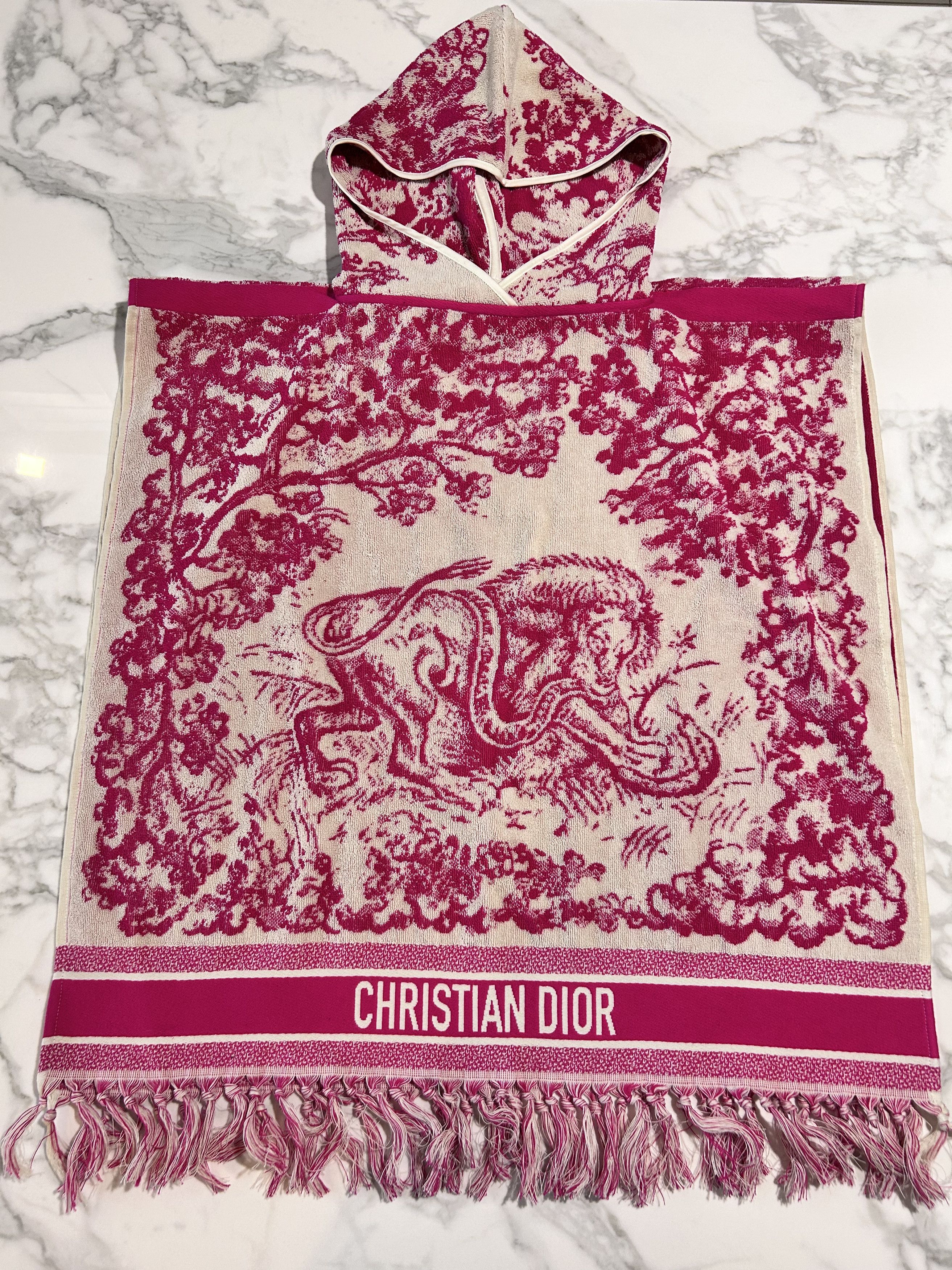 Poncho Toile de Jouy SAUVAGE W/ HOOD