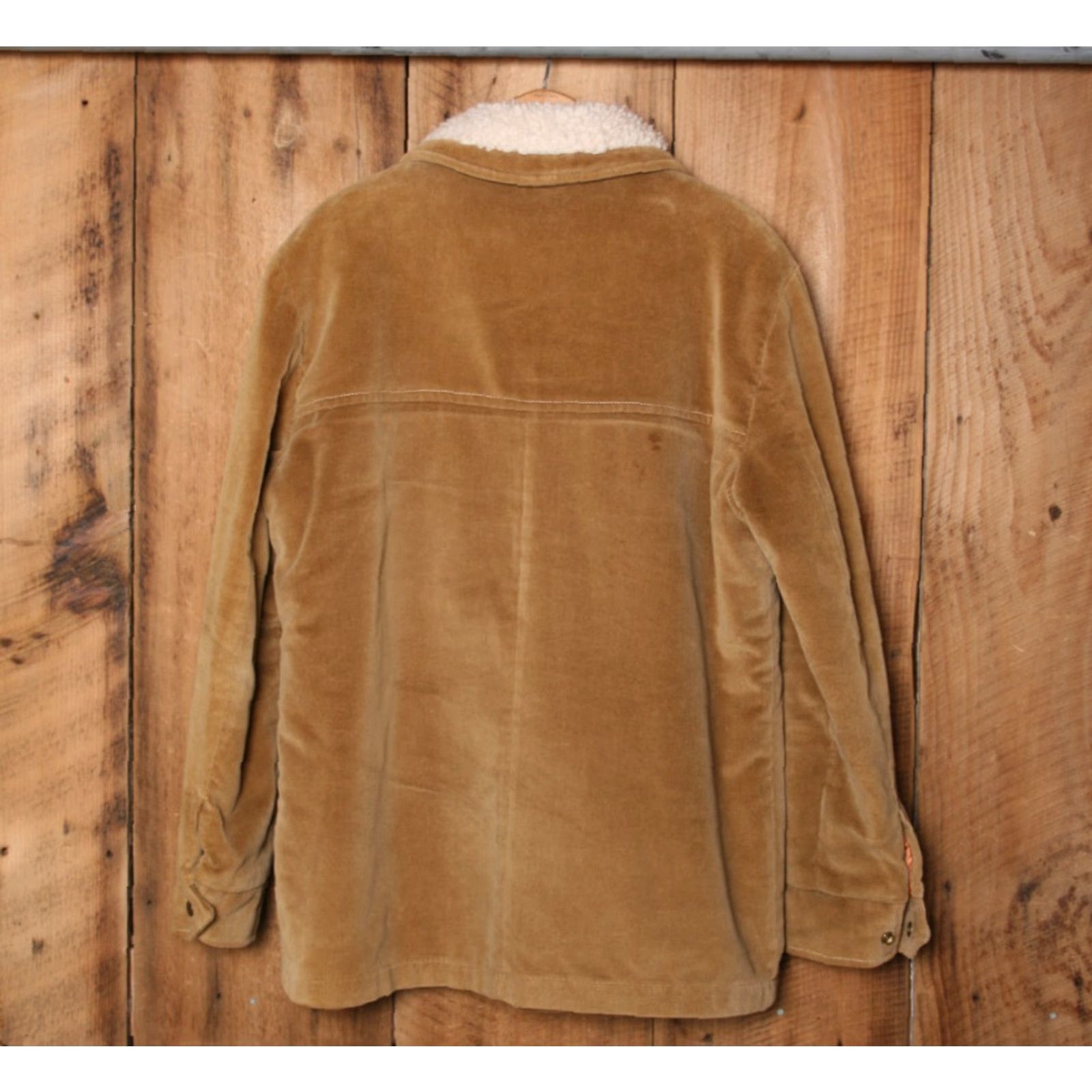 Vintage VINTAGE William Barry Tan Corduroy Sherpa Lined Snap Button Ranch Jacket Sz. 42 Mens Jacket Size US XS / EU 42 / 0 - 6 Thumbnail