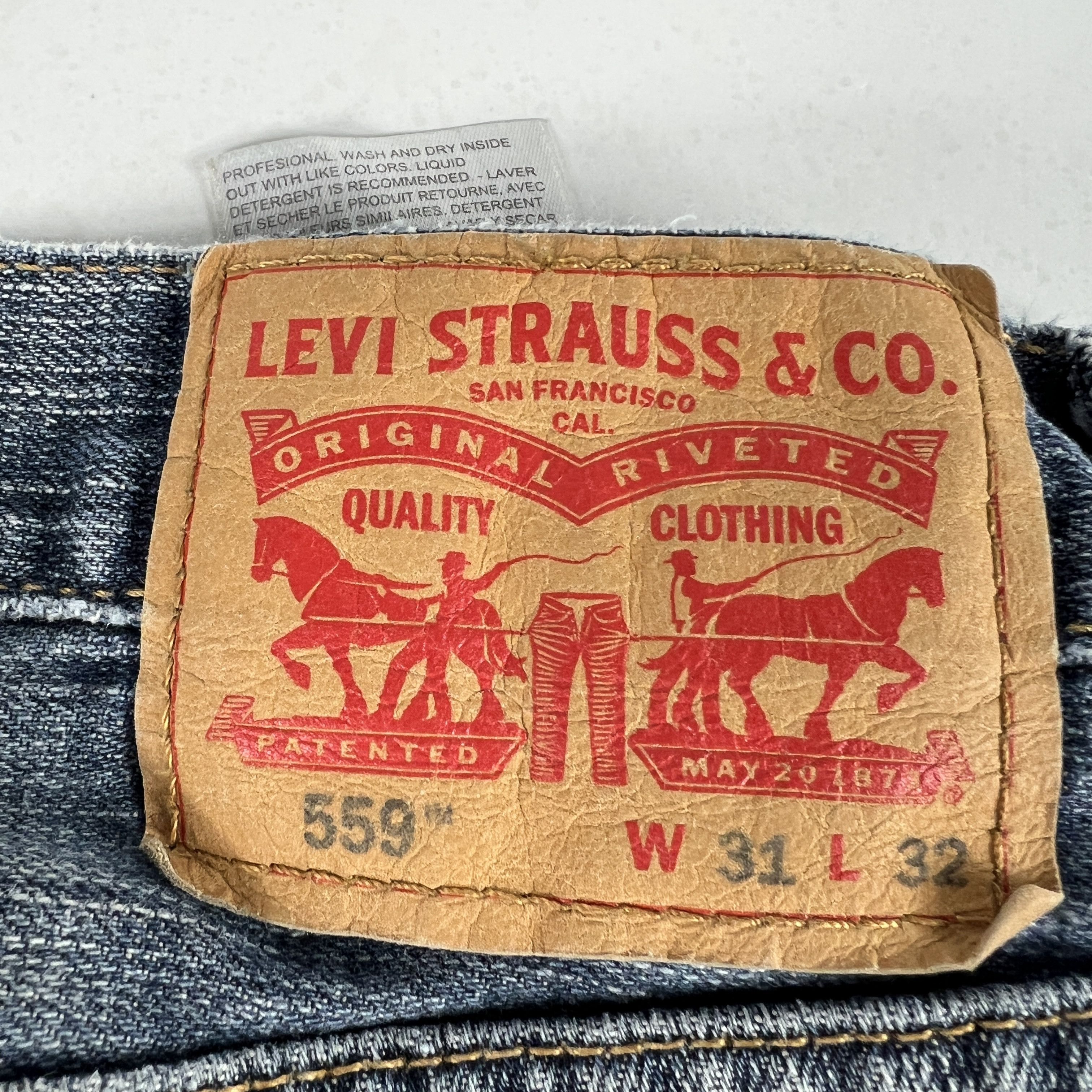 Levi's Levi's Jeans 559 Relaxed Fit Straight Leg Blue Faded Denim Size US 32 / EU 48 - 15 Thumbnail